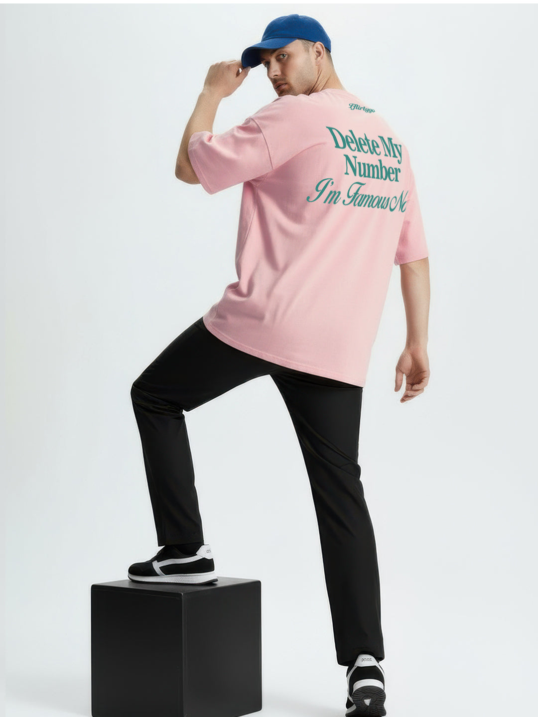 Delete My Number I'm Famous Now Mens Oversized T-Shirt