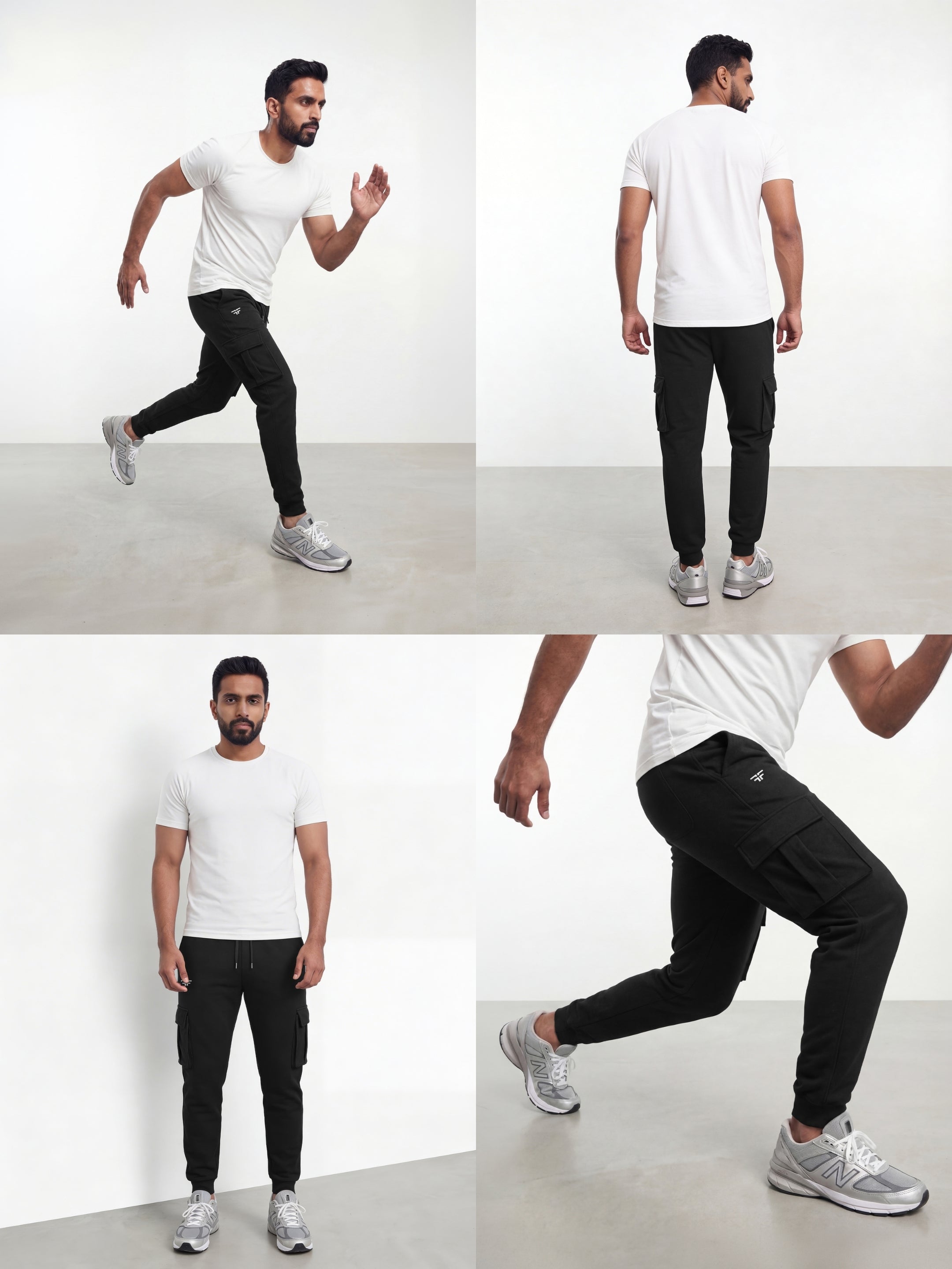 Black Joggers w/ Box Pockets