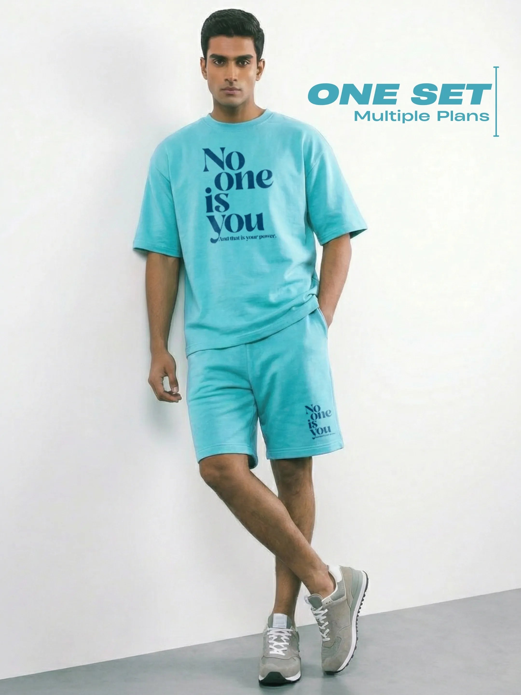No One Is You Cotton Men's Oversized Coord Sets
