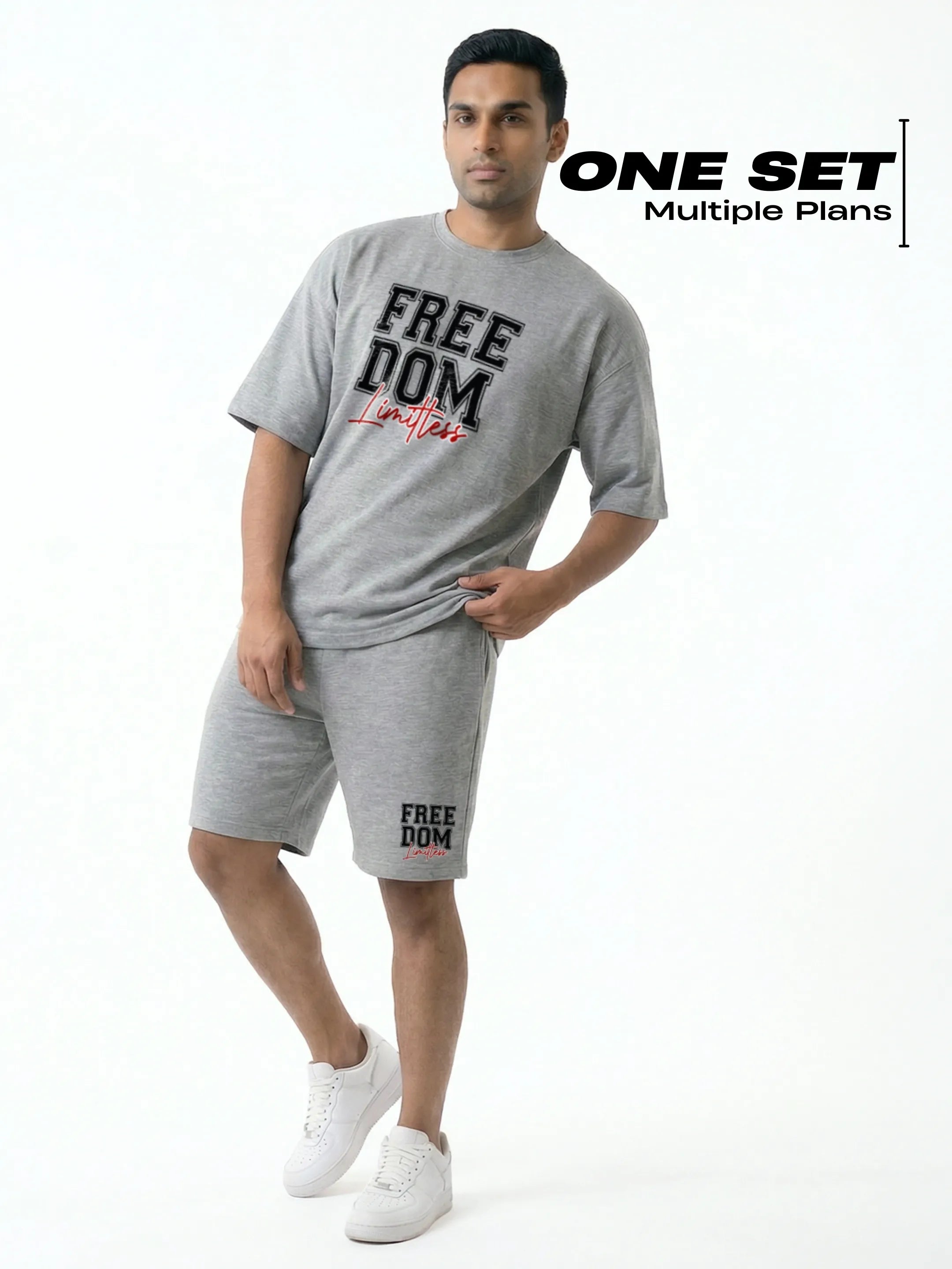 Freedom Cotton Men's Oversized Coord Sets