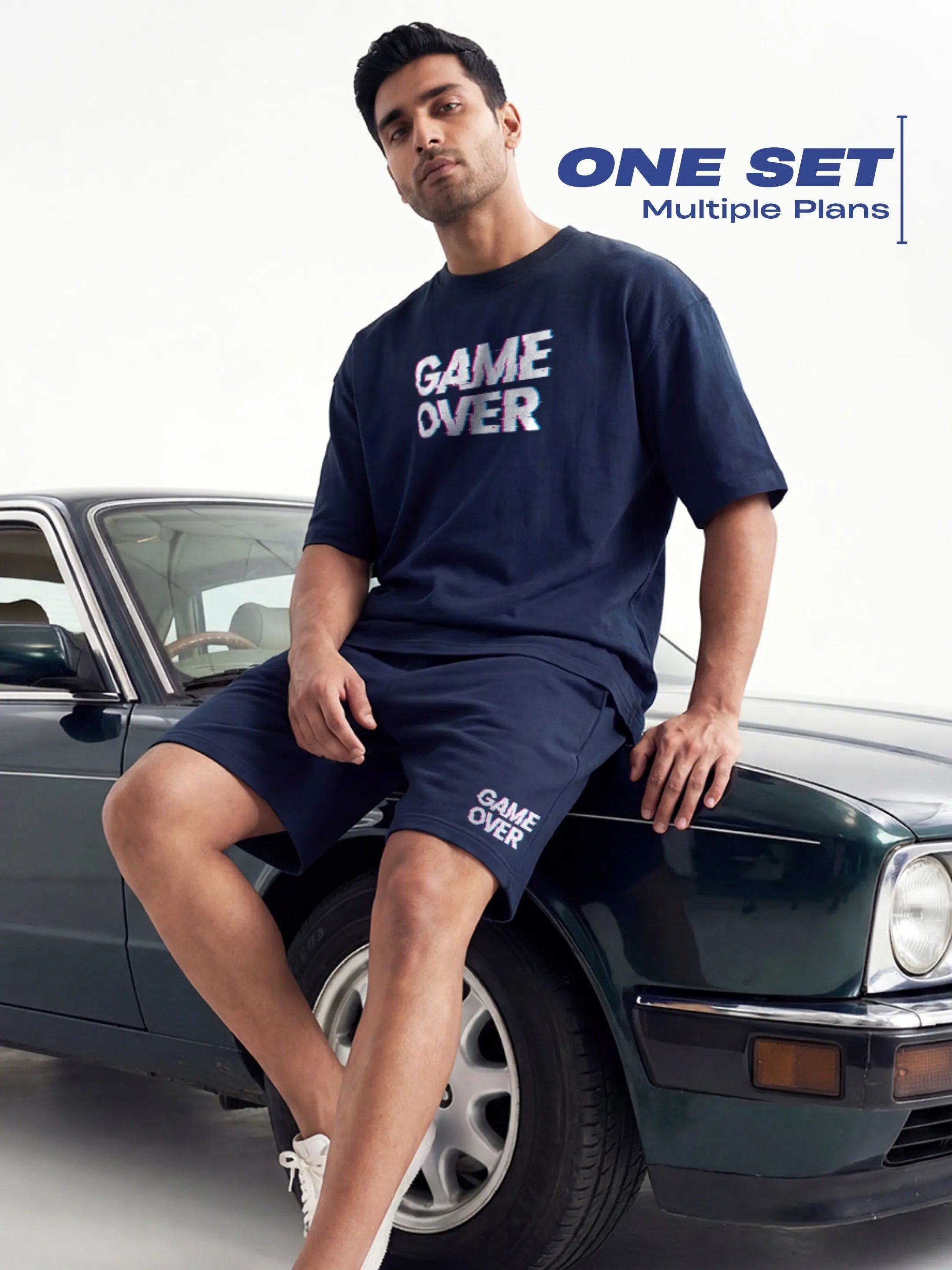 Game Over Cotton Men's Oversized Coord Sets