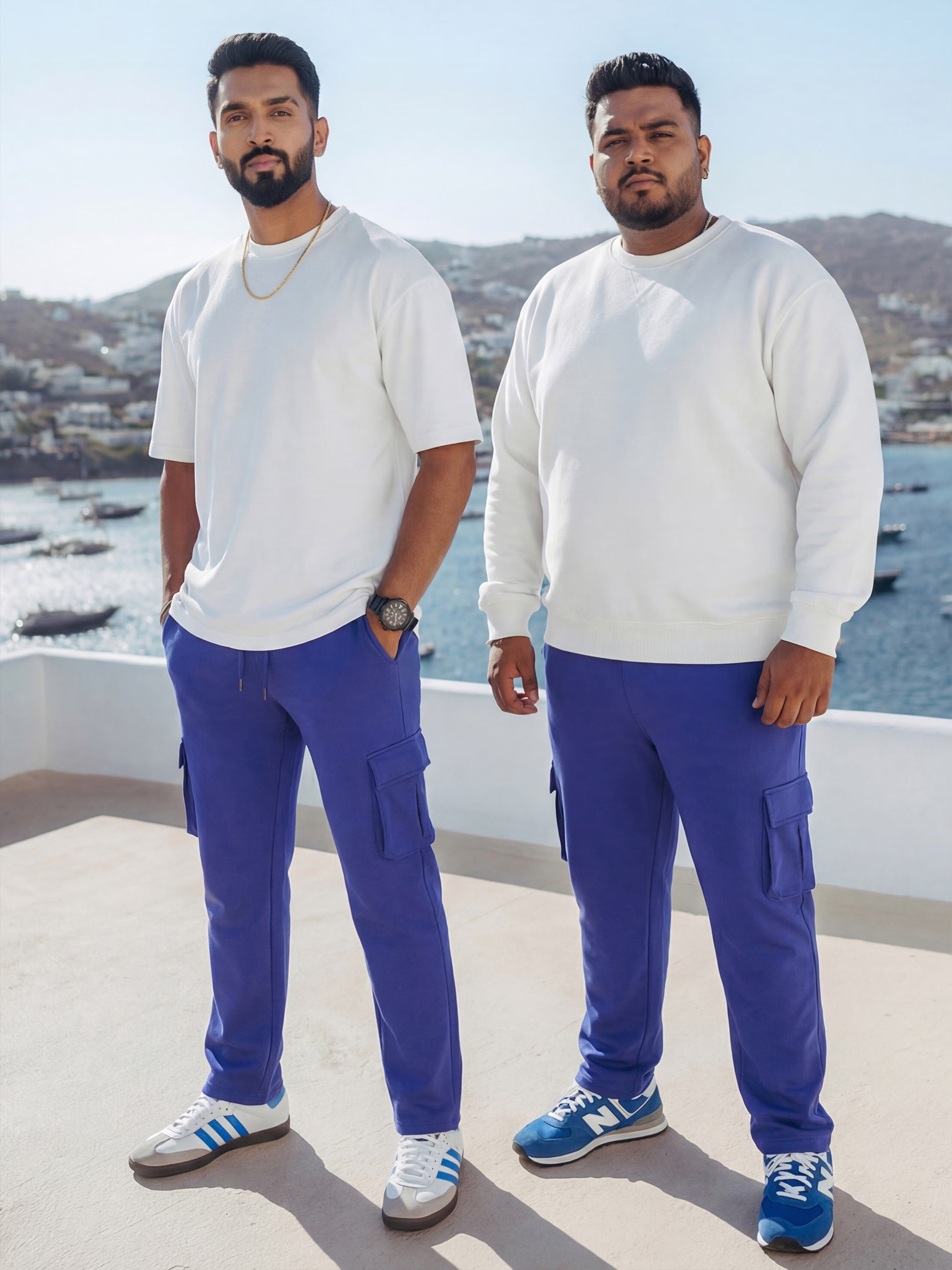 Royal Blue Cargo Joggers w/ 4 Pockets