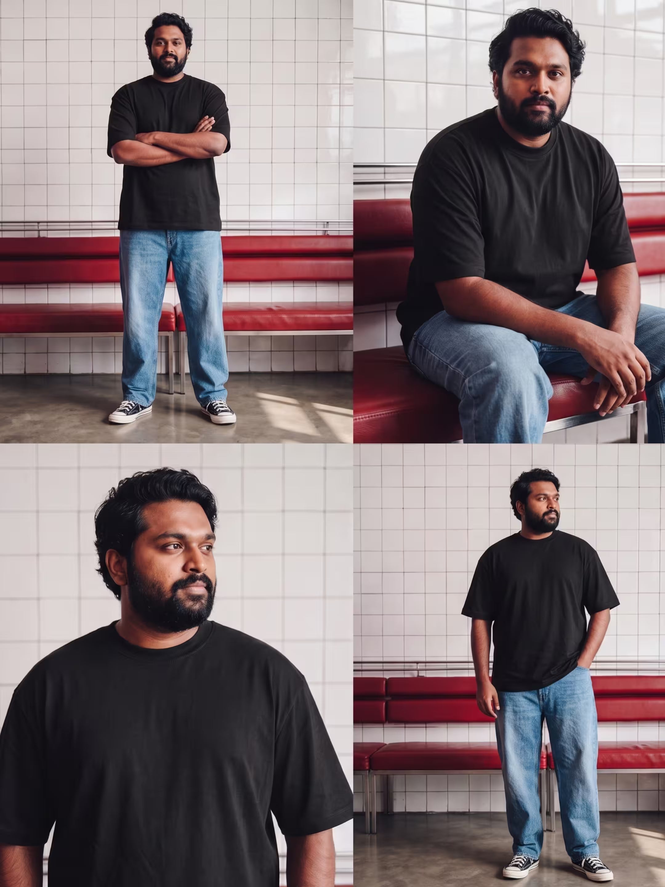 Black Men's Oversized T-Shirt