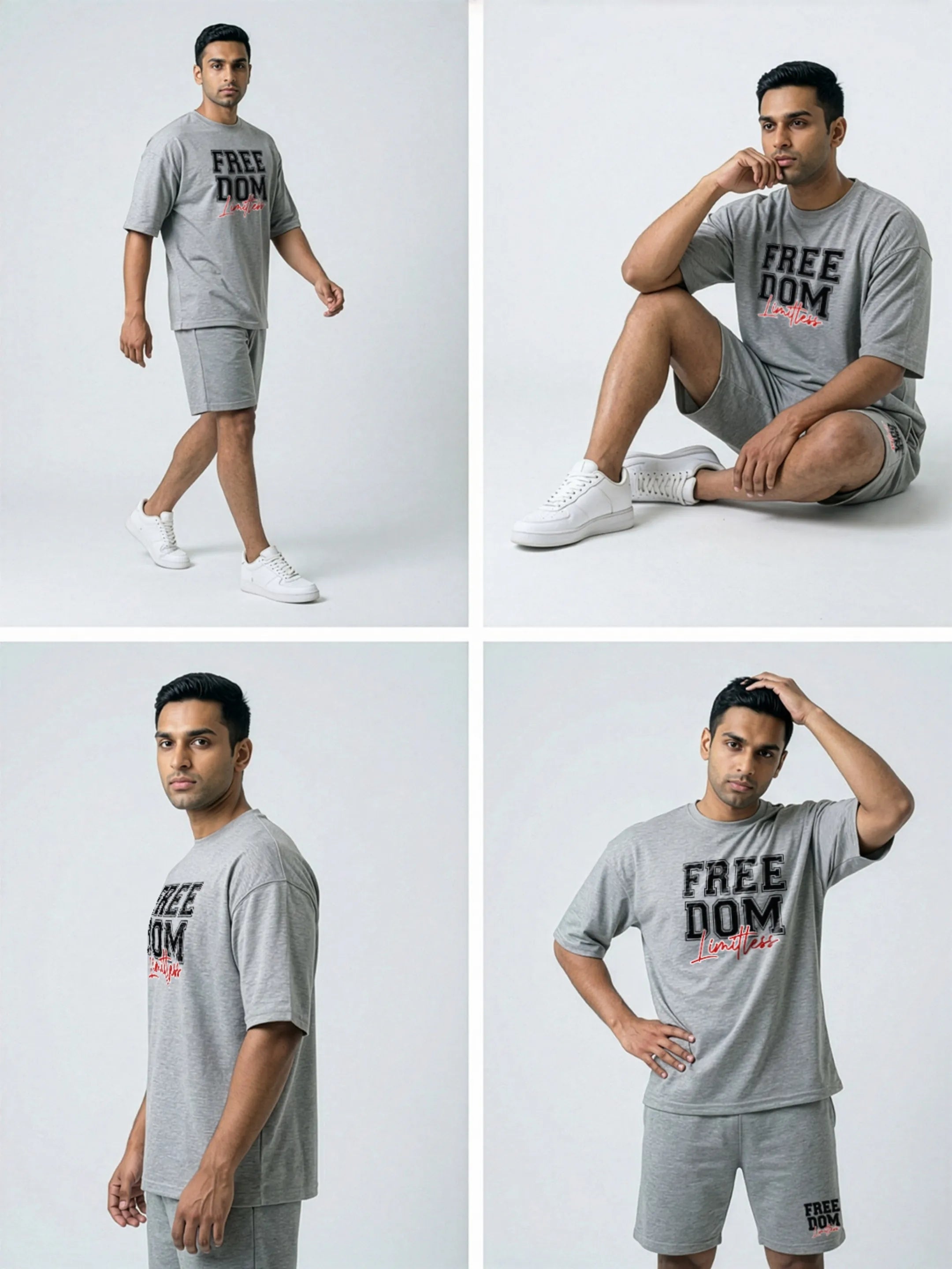 Freedom Cotton Men's Oversized Coord Sets