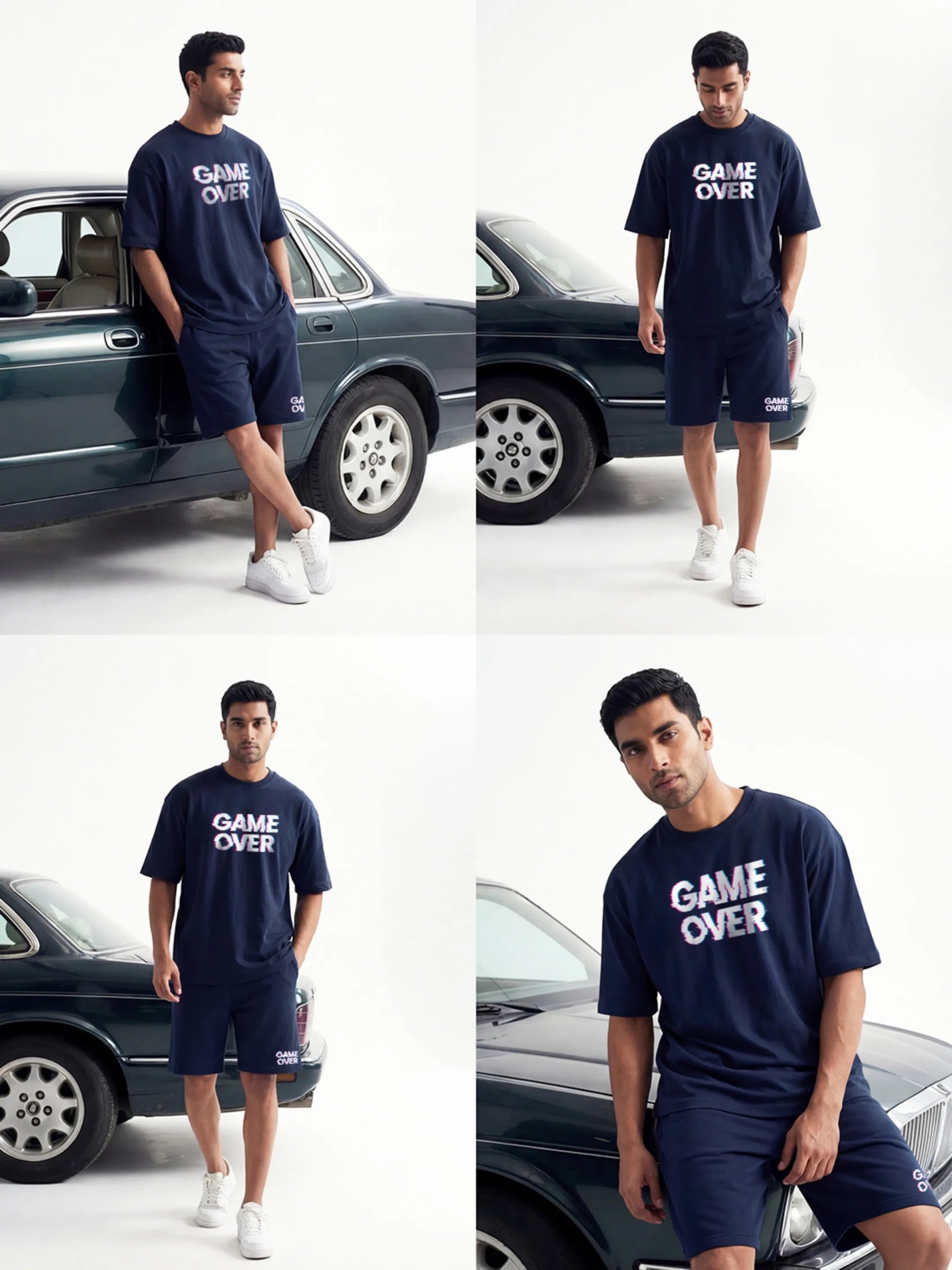 Game Over Cotton Men's Oversized Coord Sets