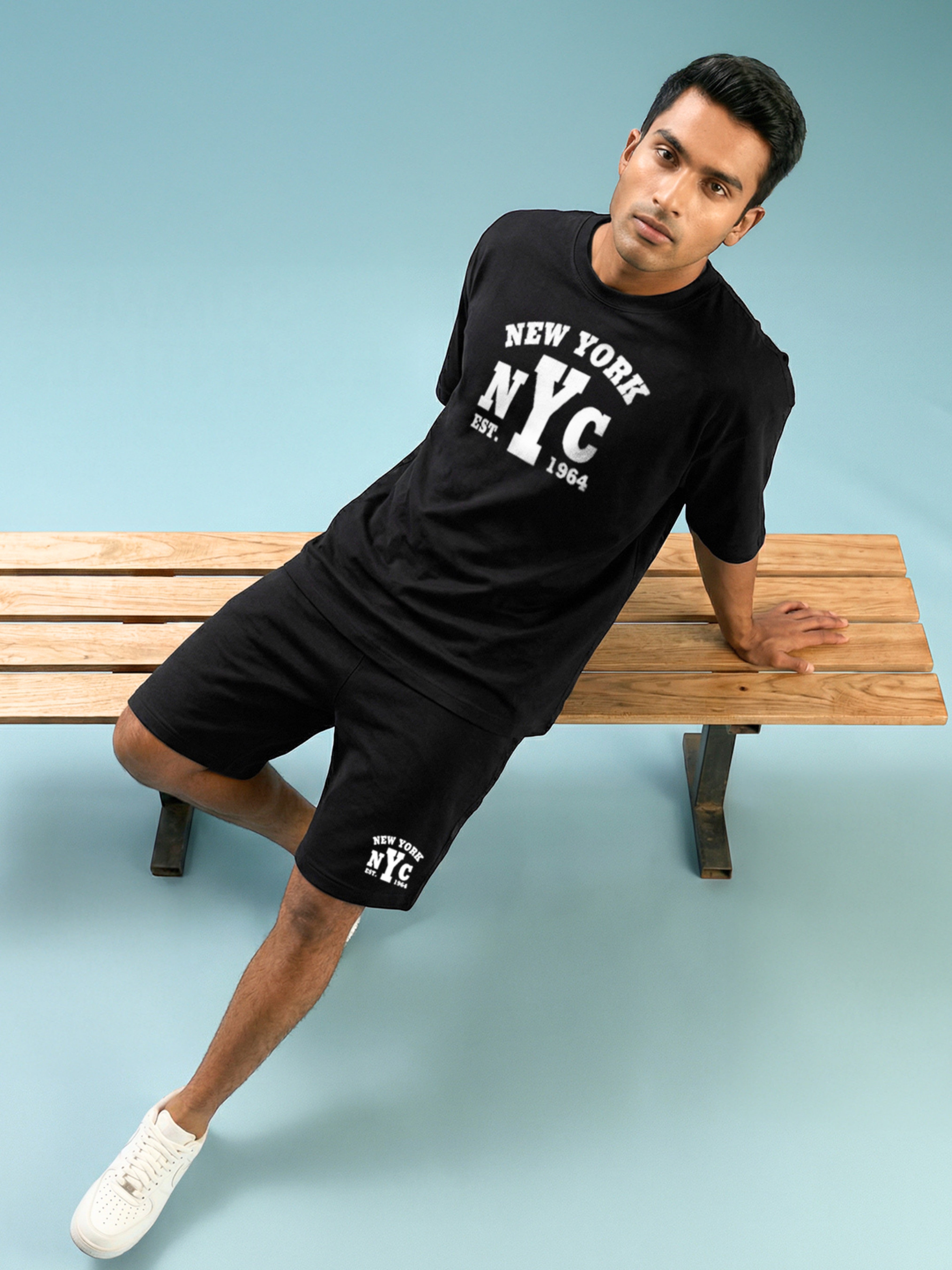 New York Cotton Men's Oversized Coord Sets