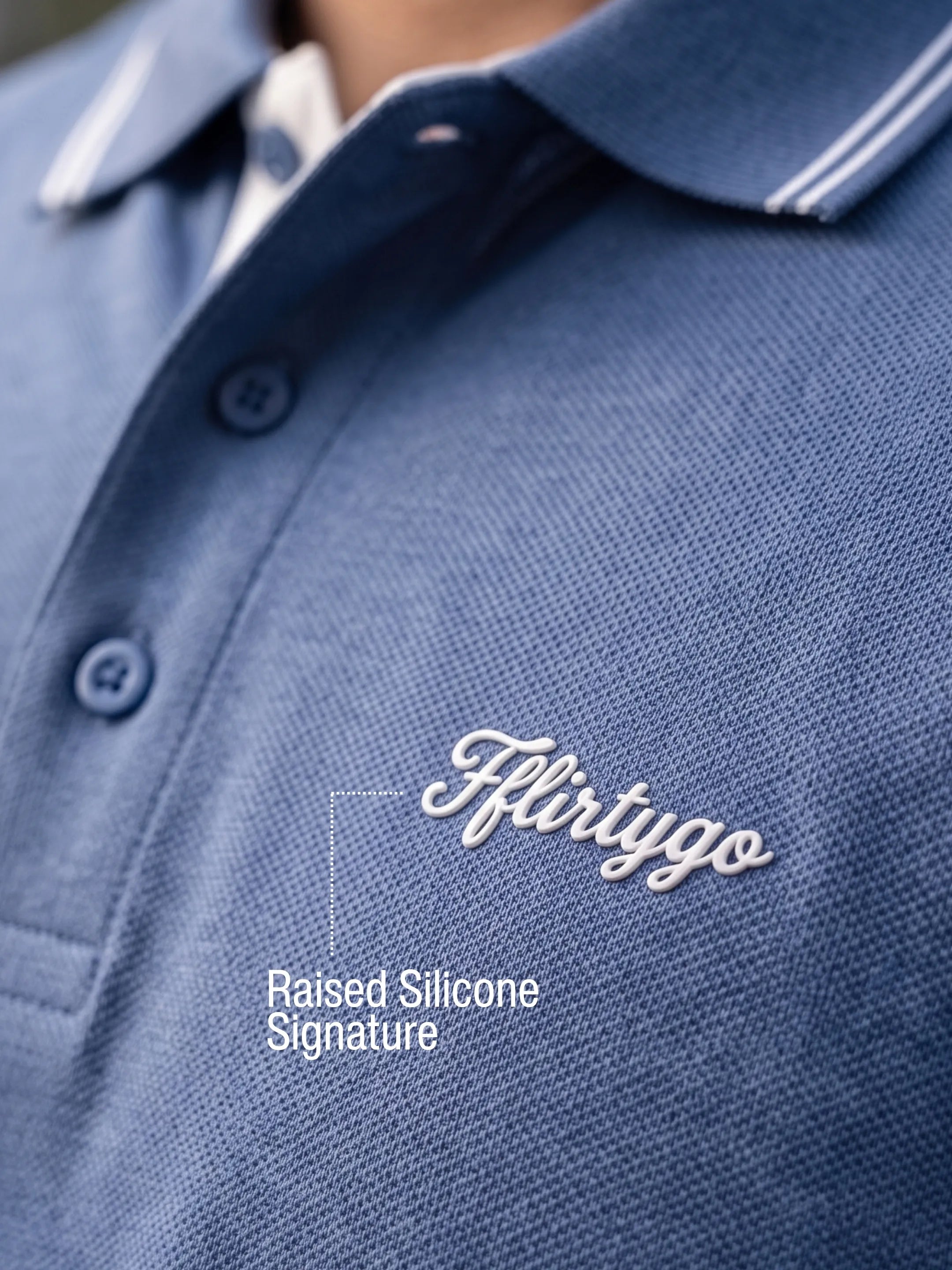 Denim Blue Men's PurEase Elevated Polo