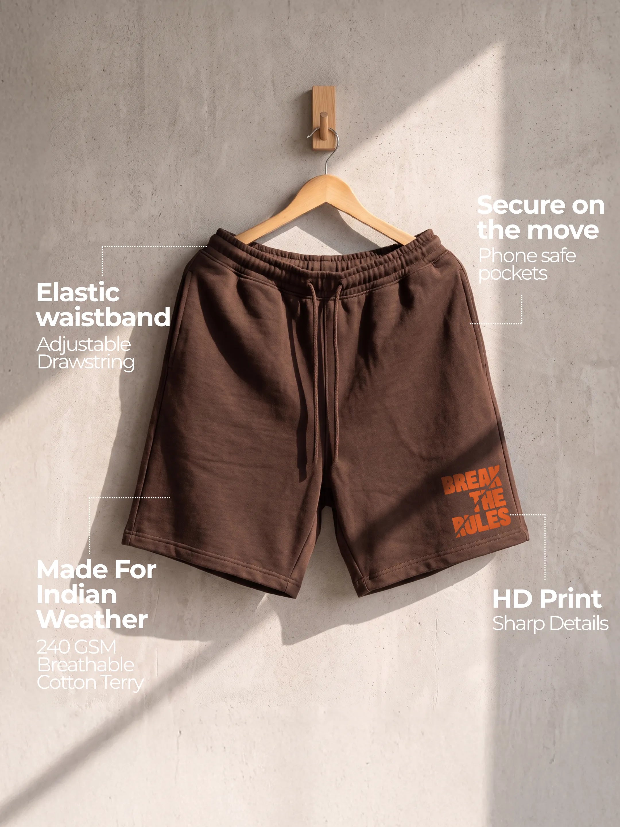 Break The Rules Cotton Mens Shorts