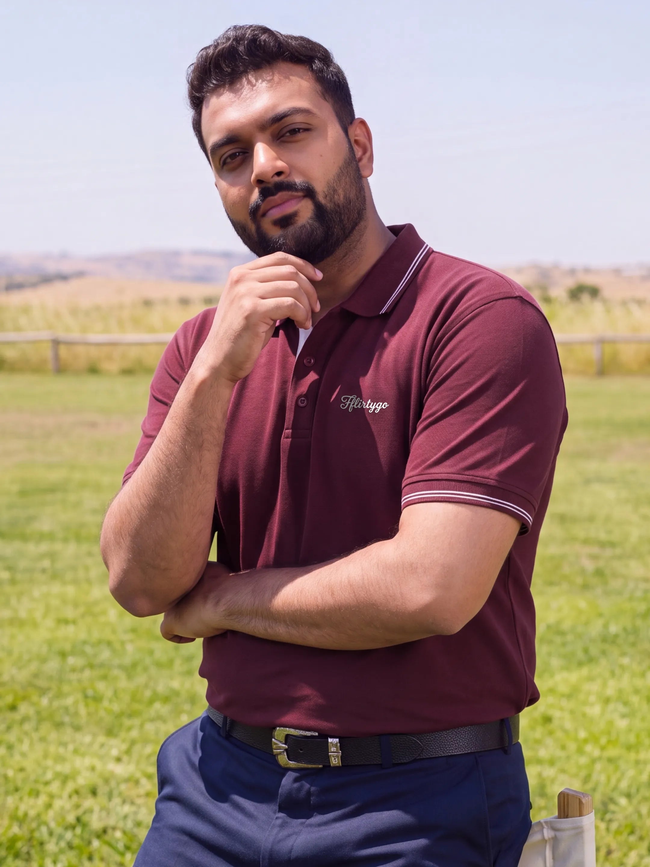 Club Maroon Men's PurEase Elevated Polo