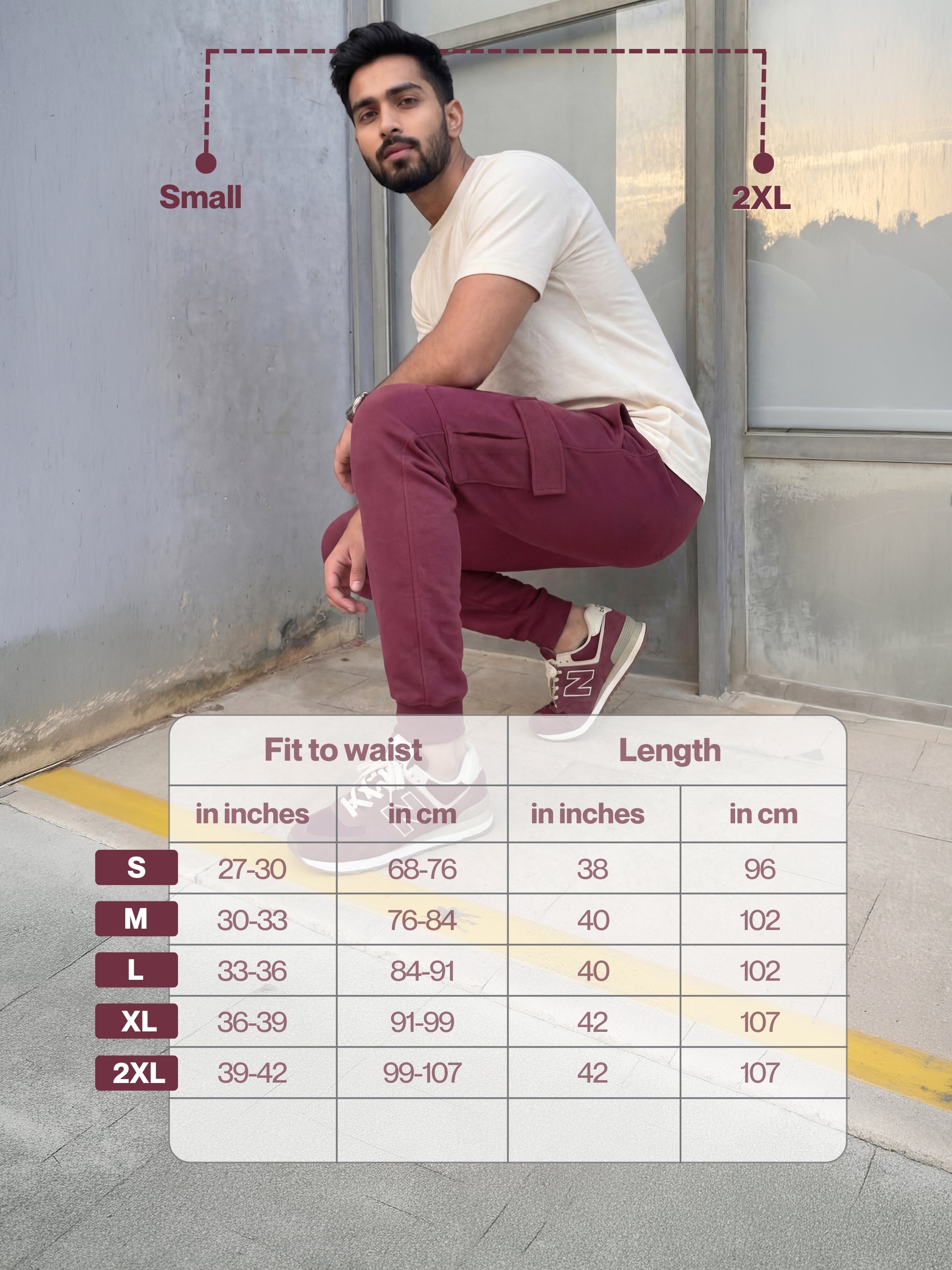 Maroon Joggers w/ Box Pockets
