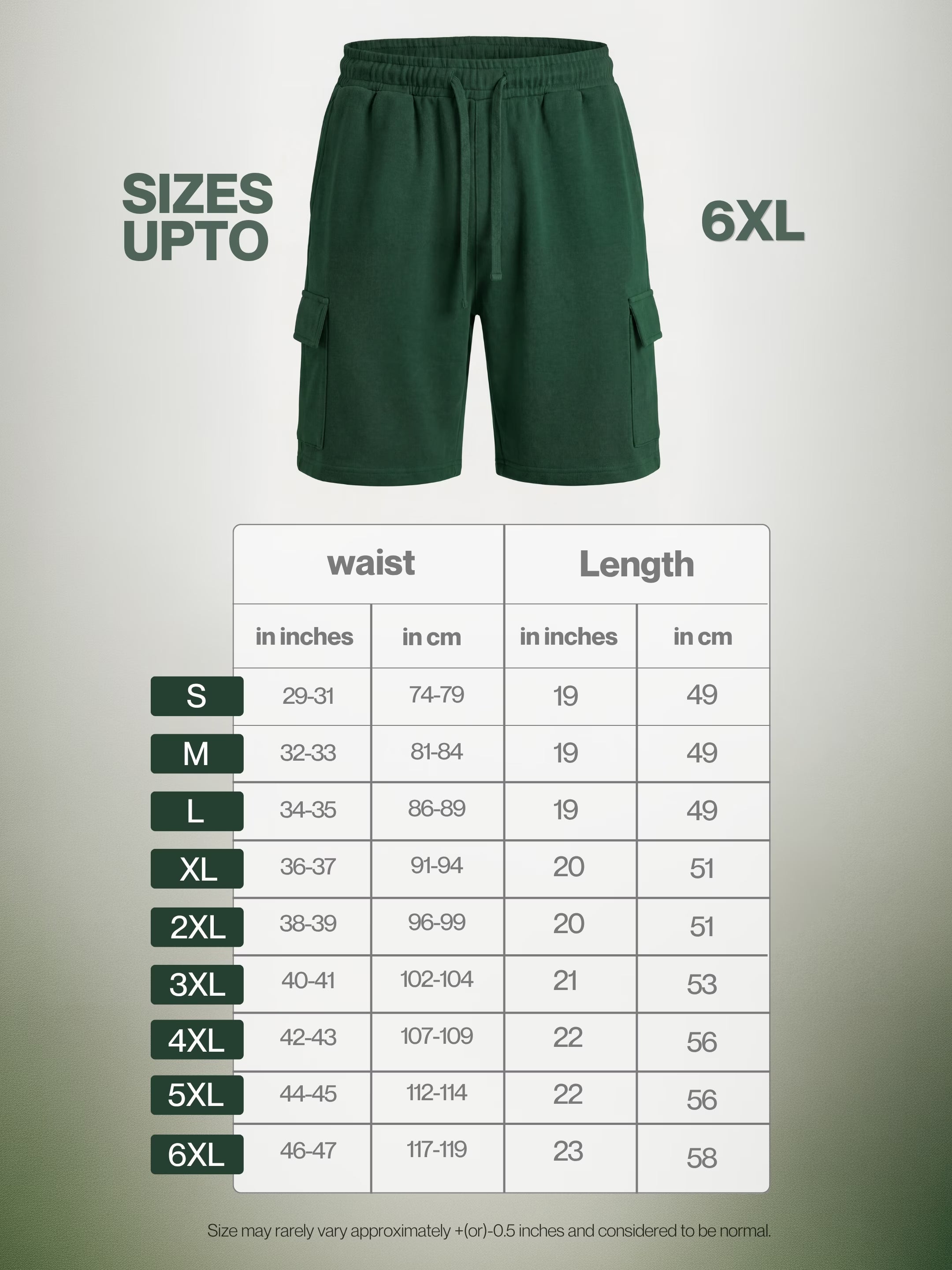 Forest Green Cargo Cotton Men's Shorts