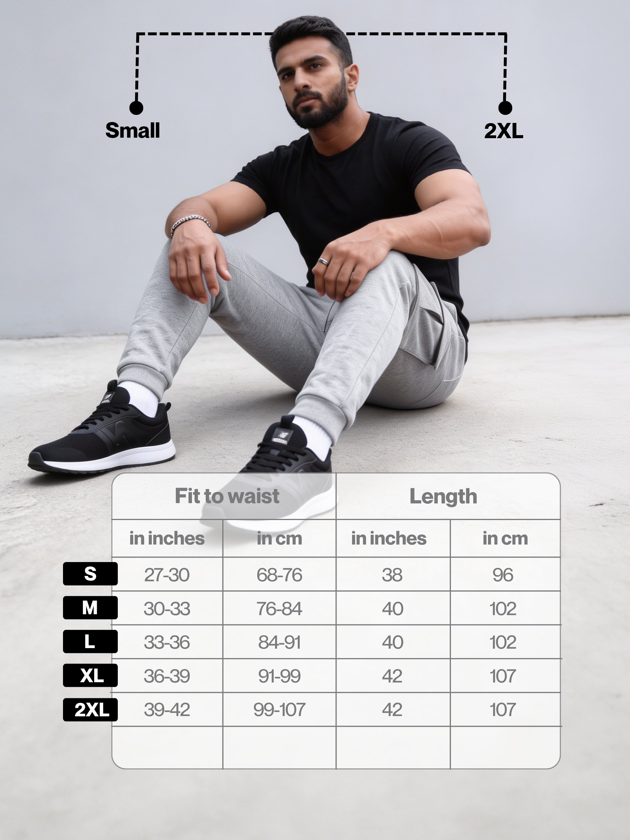 Grey Melange Joggers w/ Box Pockets