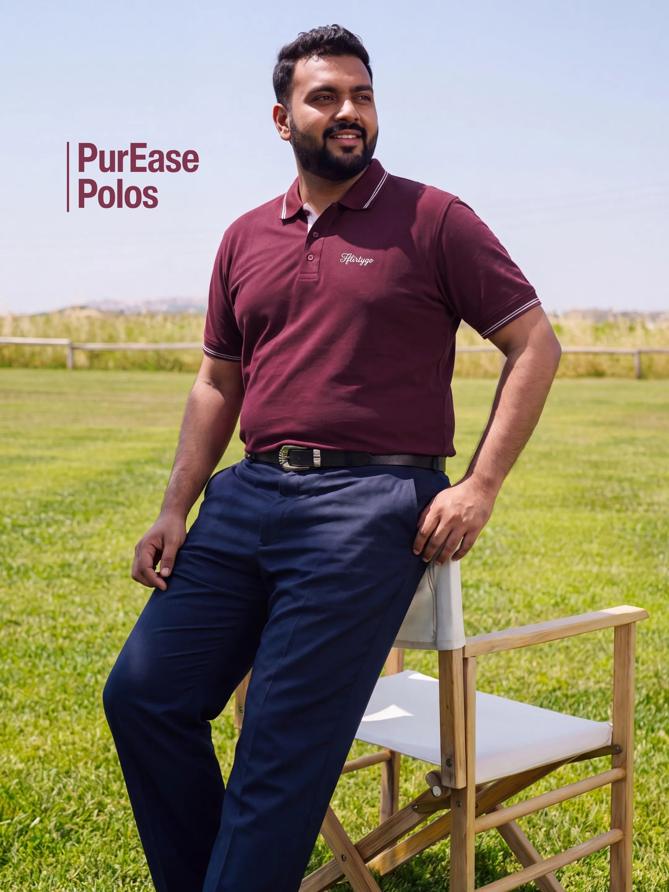 Club Maroon Men's PurEase Elevated Polo