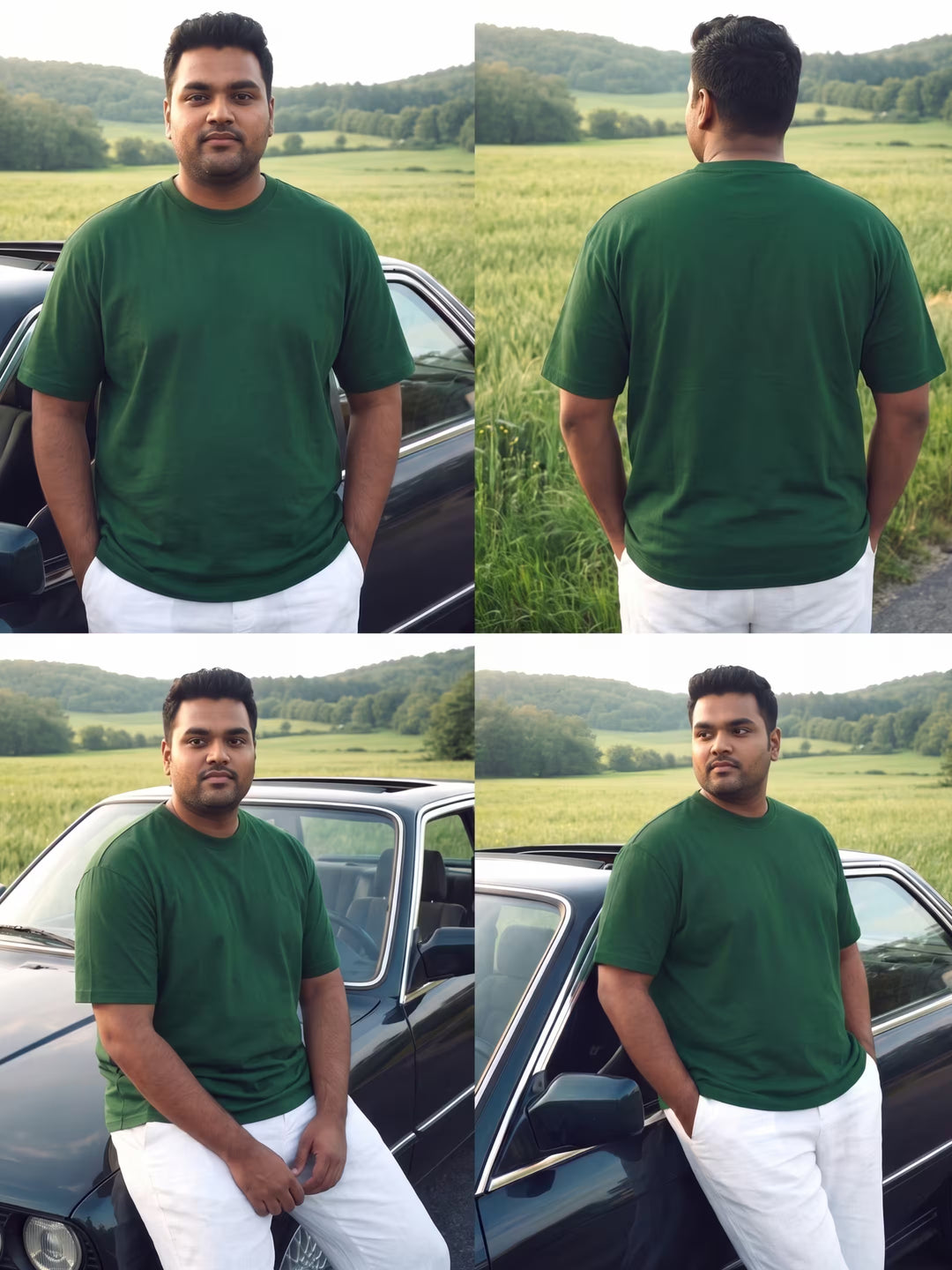 Forest Green Men's Oversized T-Shirt