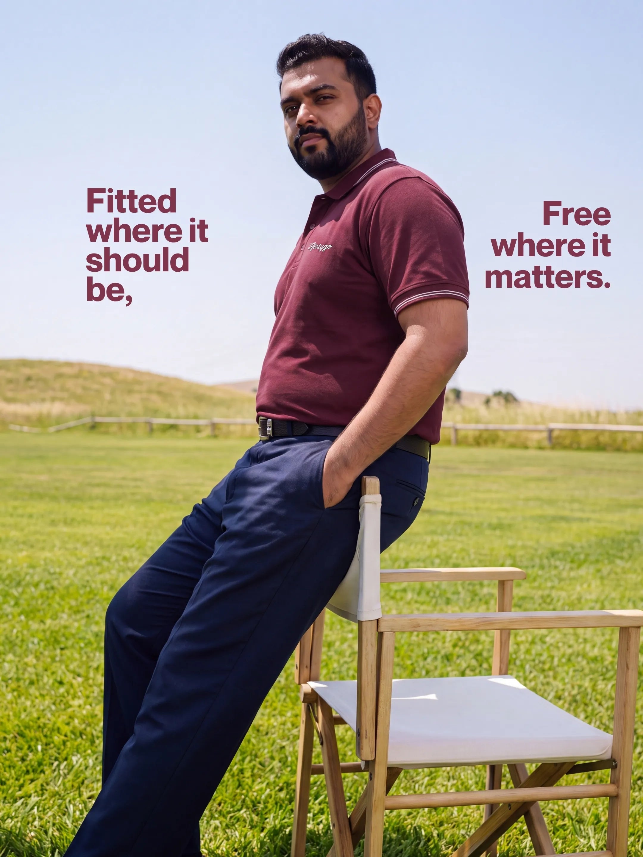 Club Maroon Men's PurEase Elevated Polo