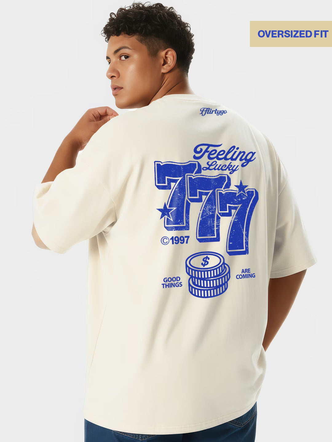 Feeling Lucky 777 Men's Oversized T-Shirt