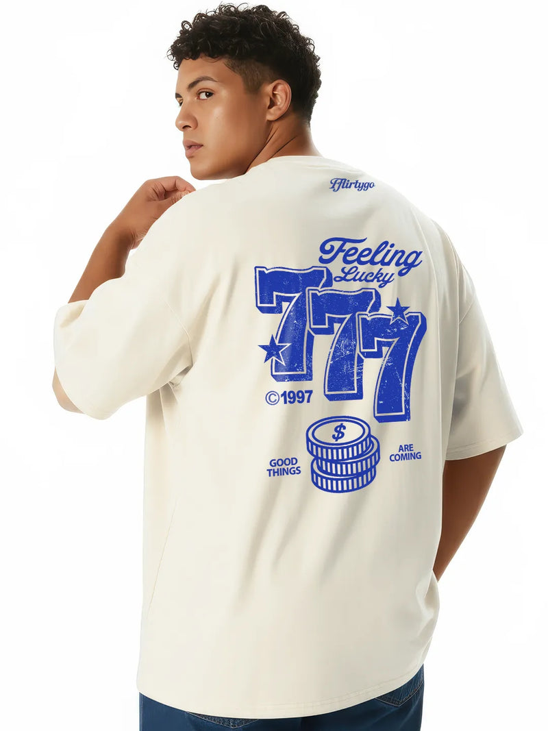Feeling Lucky 777 Men's Oversized T-Shirt