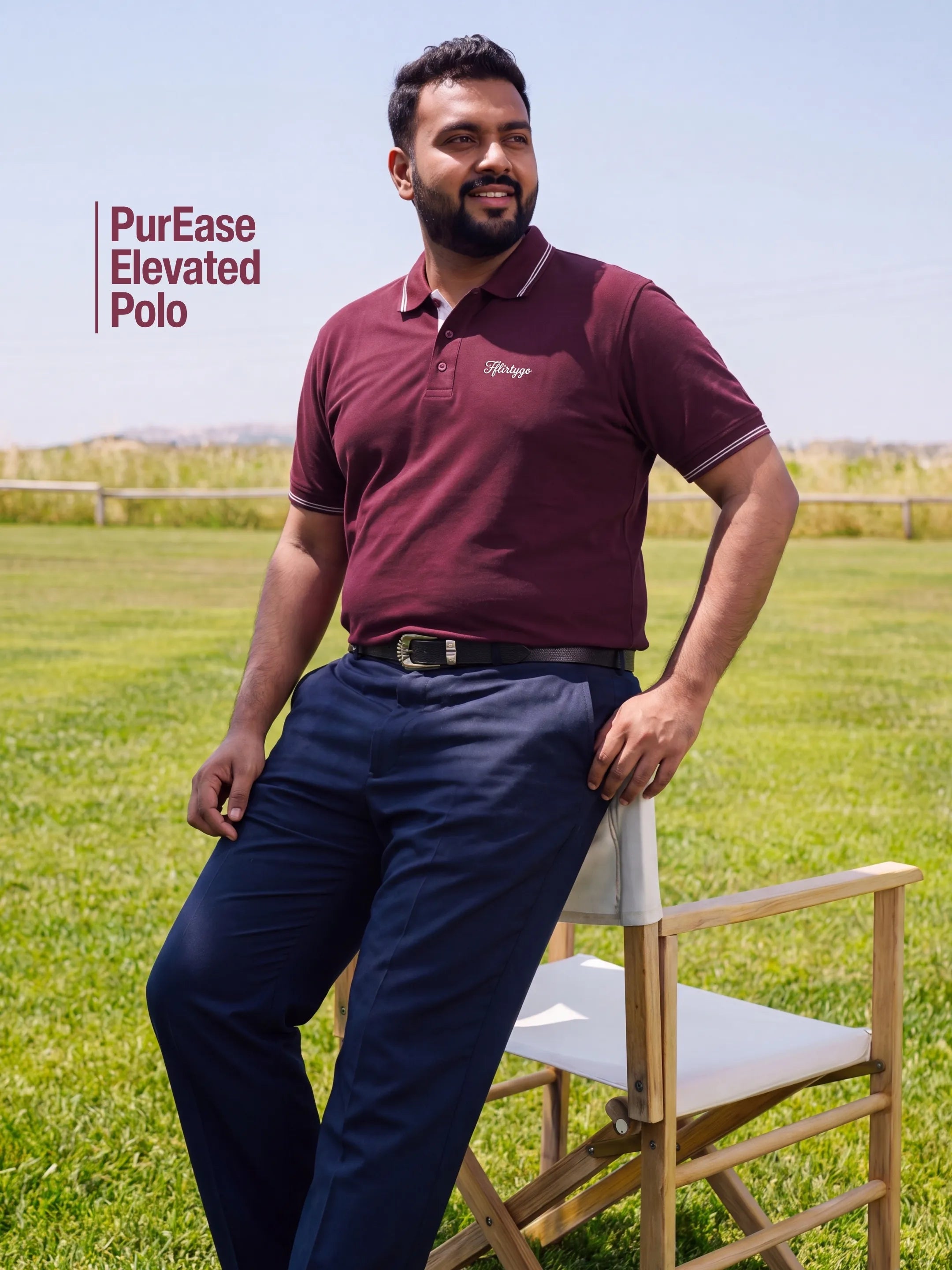Club Maroon Men's PurEase Elevated Polo