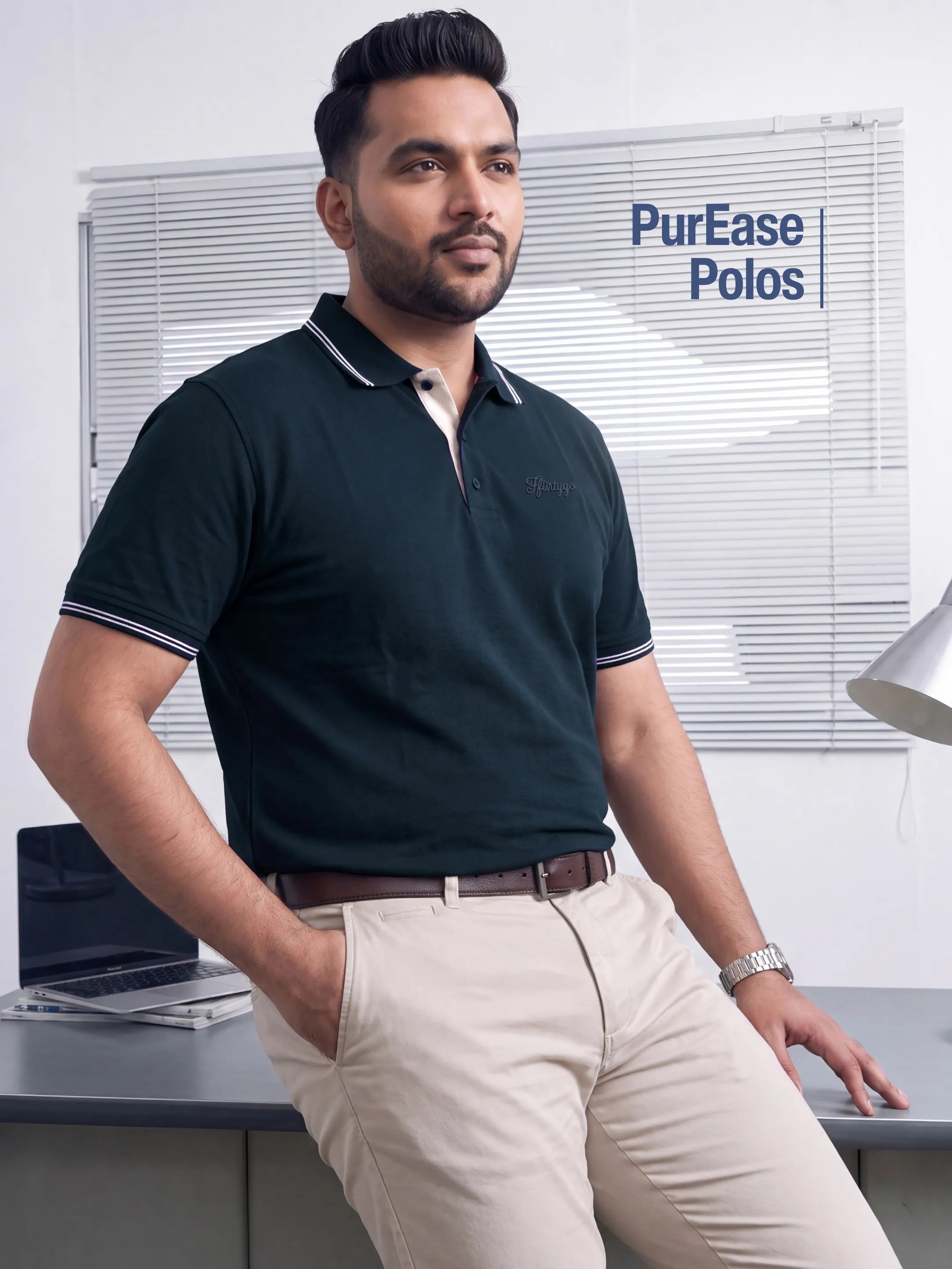 Midnight Navy Men's PurEase Elevated Polo