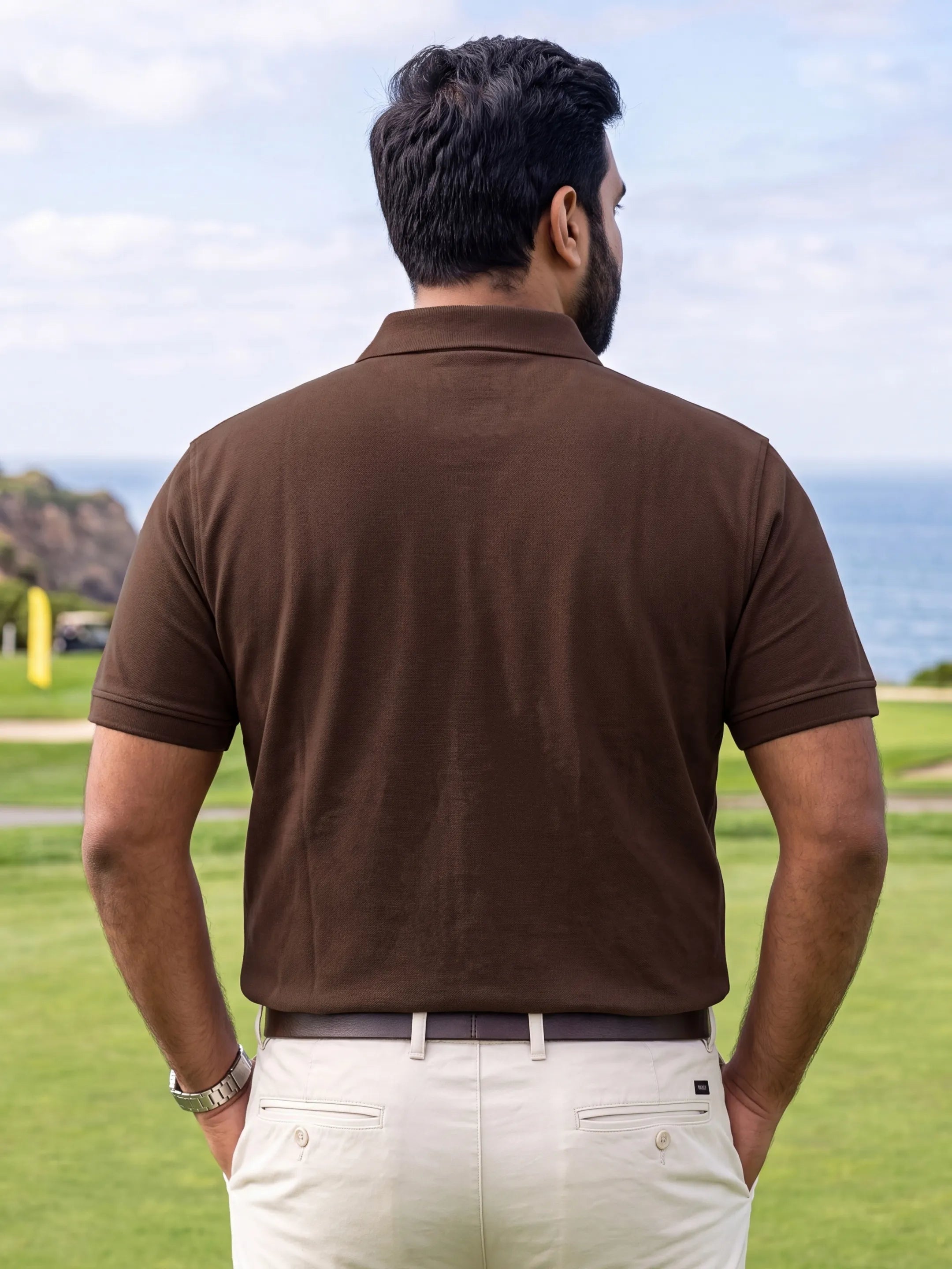 Espresso brown Men's PurEase Core Polo