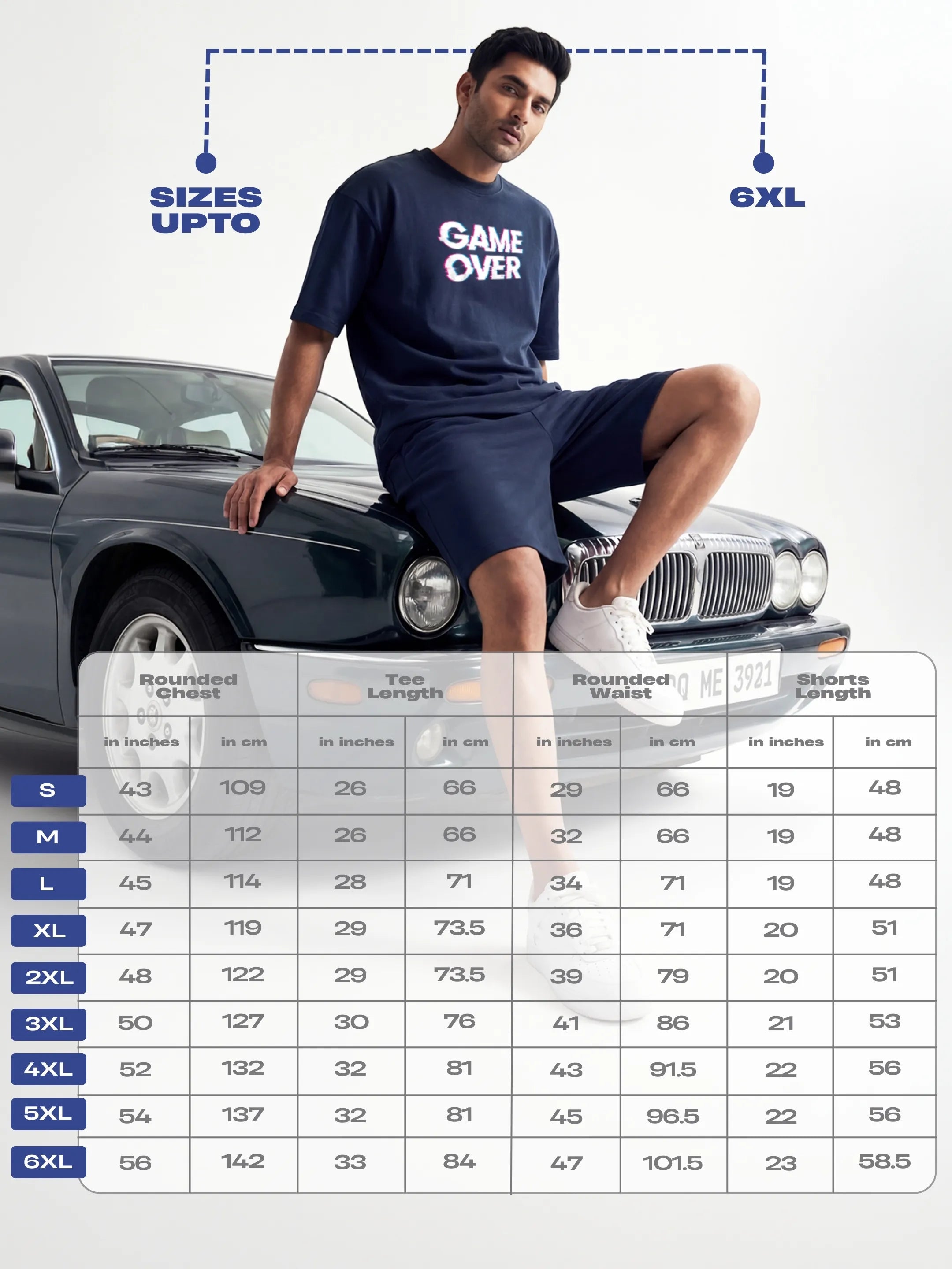 Game Over Cotton Men's Oversized Coord Sets
