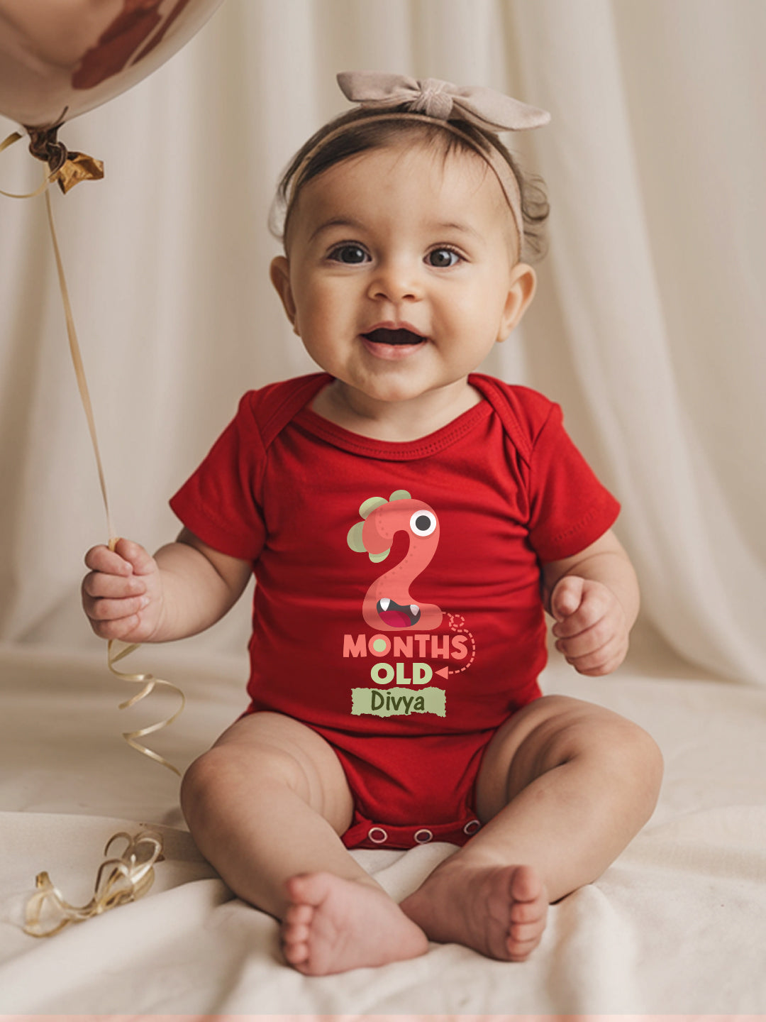 Two Month Milestone Baby Romper Onesies w/ Custom Name – FflirtyGo