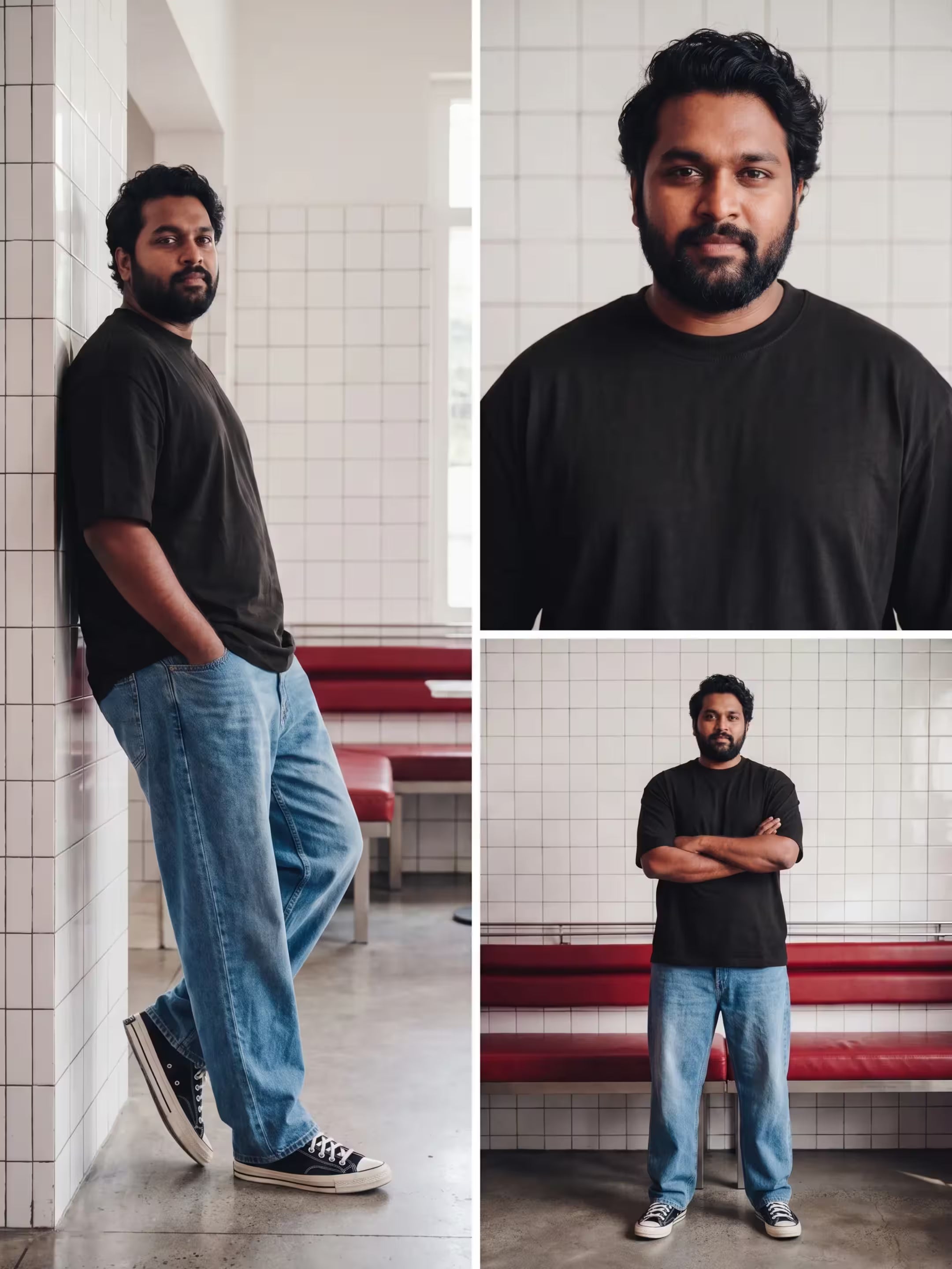 Black Men's Oversized T-Shirt