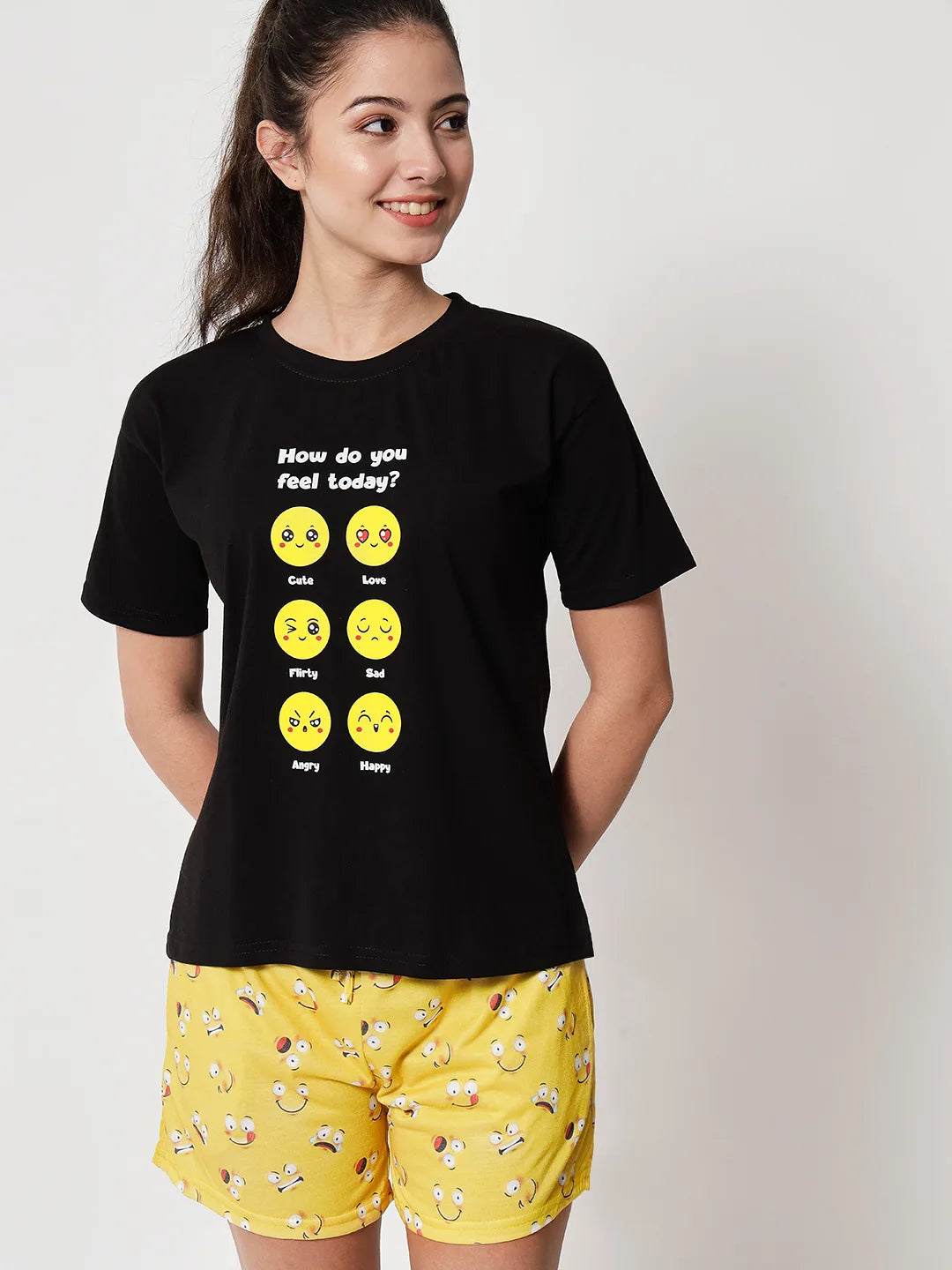 How Do You Feel Today Shorts And T-Shirt Set