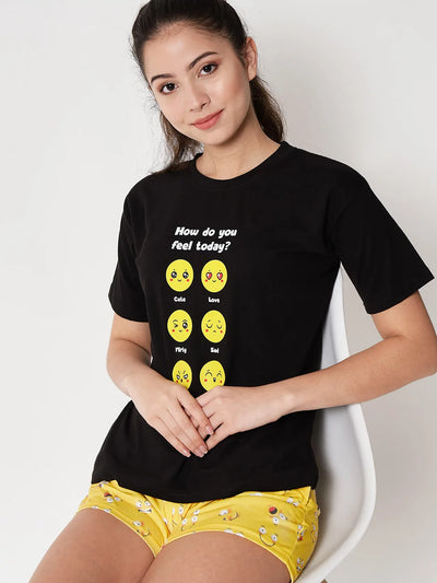 How Do You Feel Today Shorts And T-Shirt Set