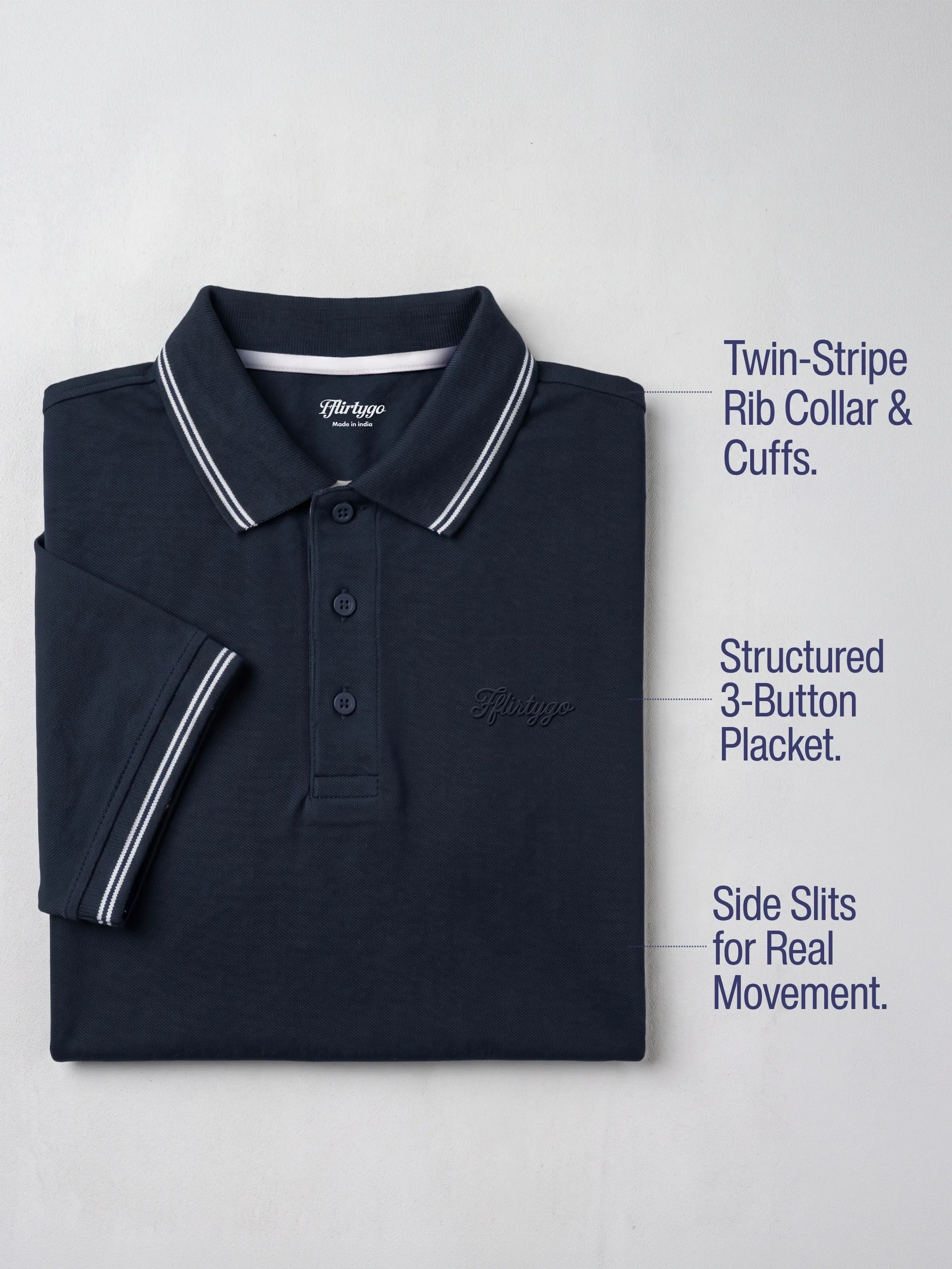 Midnight Navy Men's PurEase Elevated Polo
