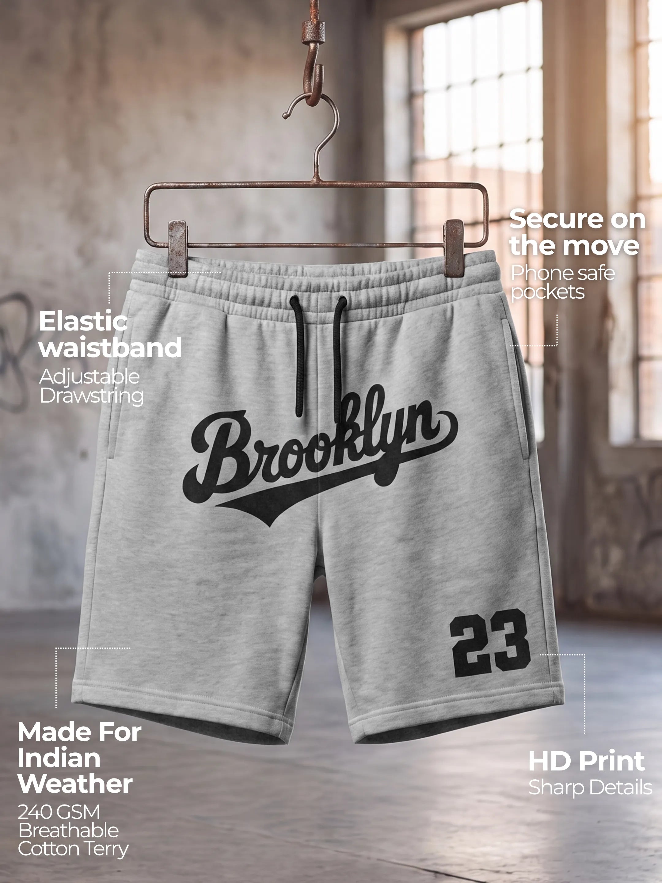 Brooklyn 23 Cotton Mens Shorts
