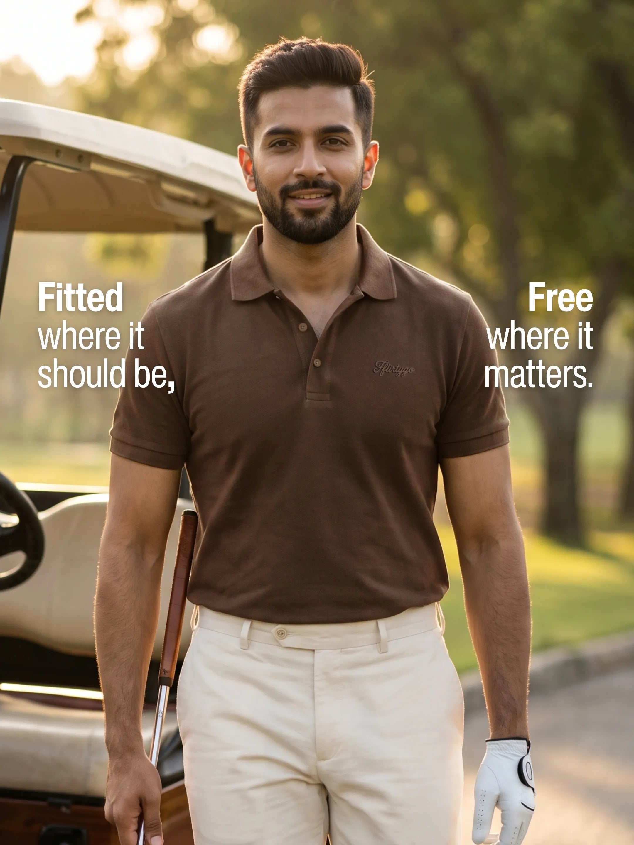 Espresso brown Men's PurEase Core Polo