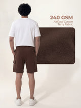 Brown Cargo Cotton Men's Shorts