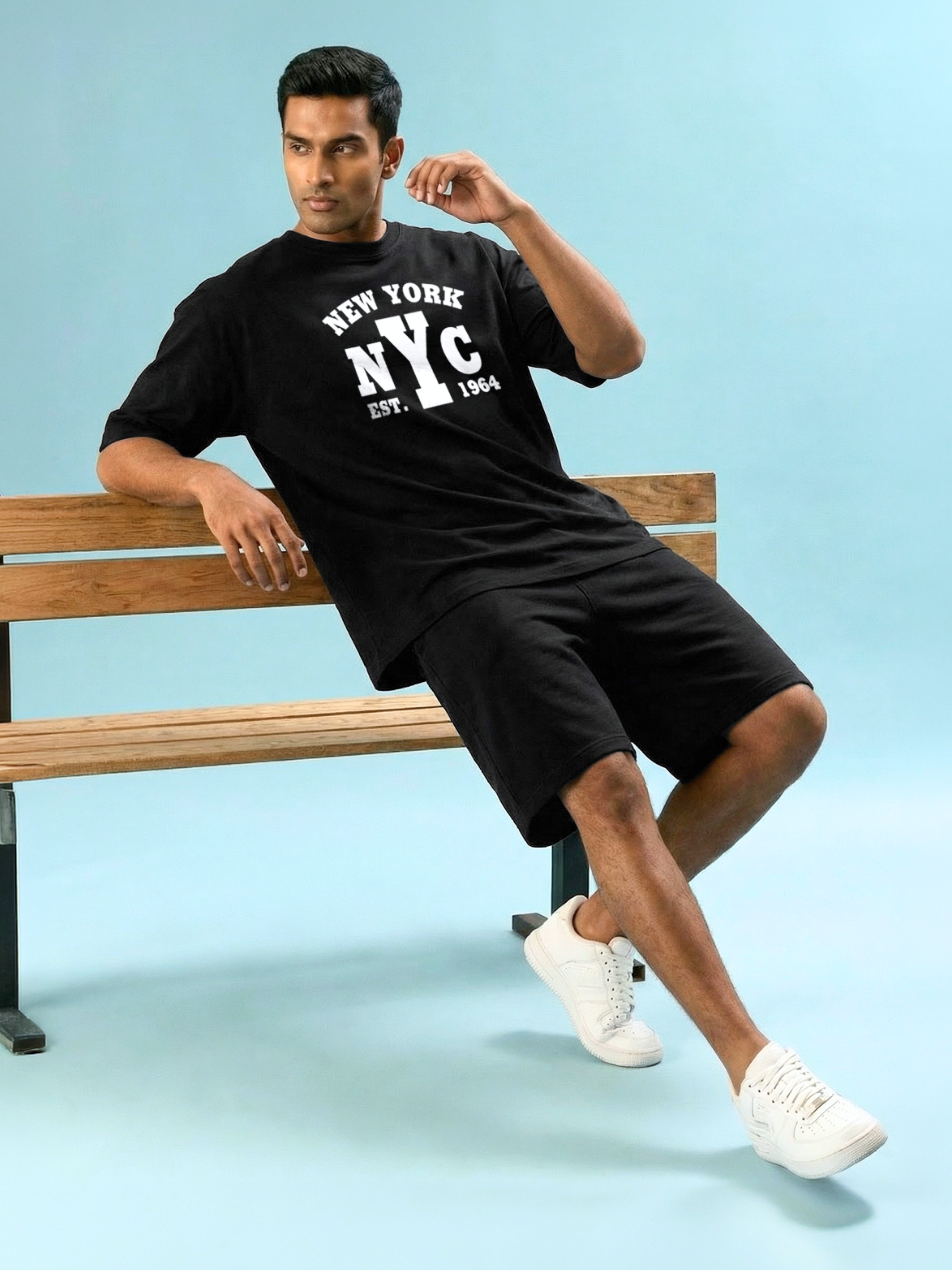 New York Cotton Men's Oversized Coord Sets