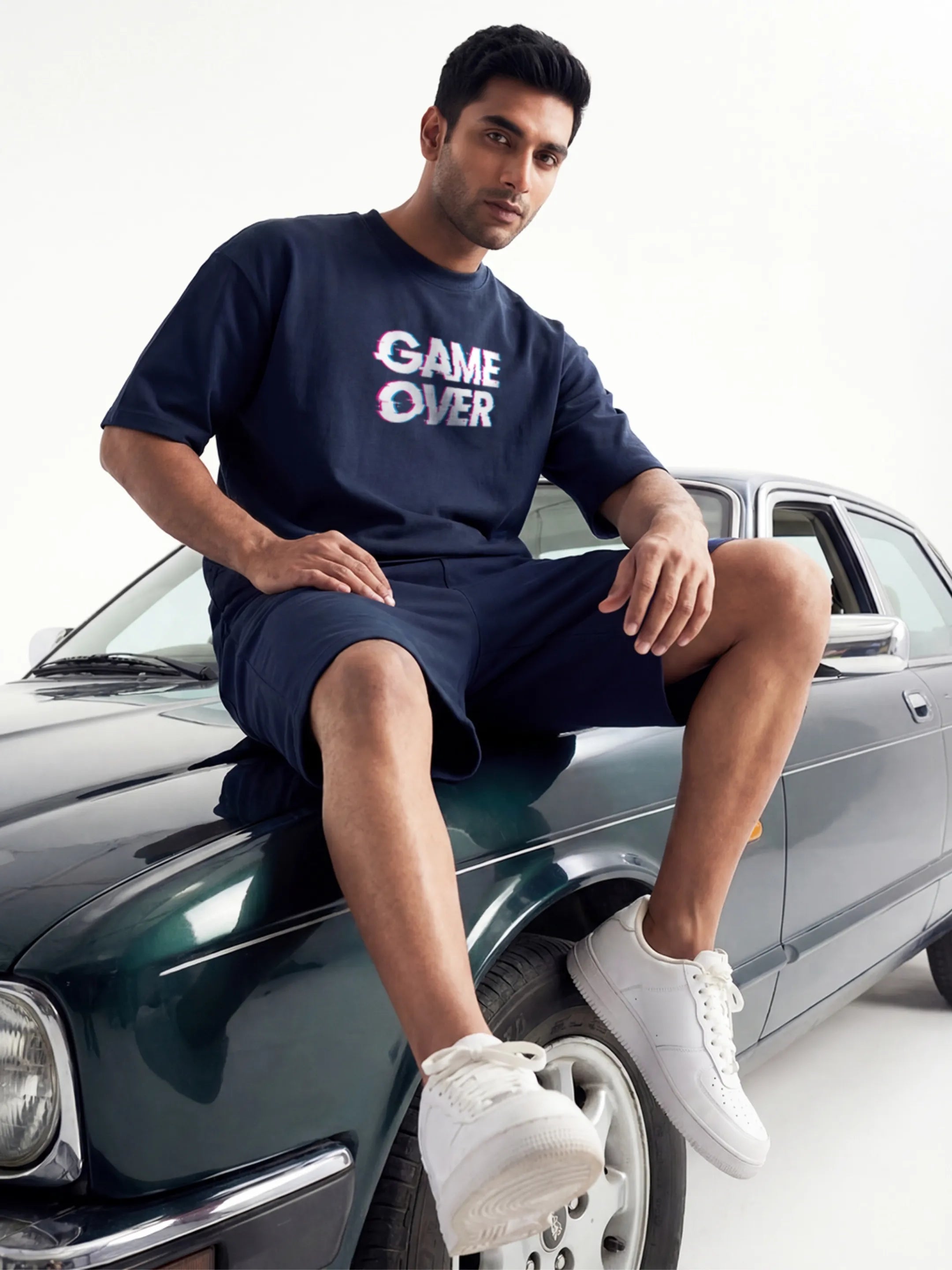 Game Over Cotton Men's Oversized Coord Sets