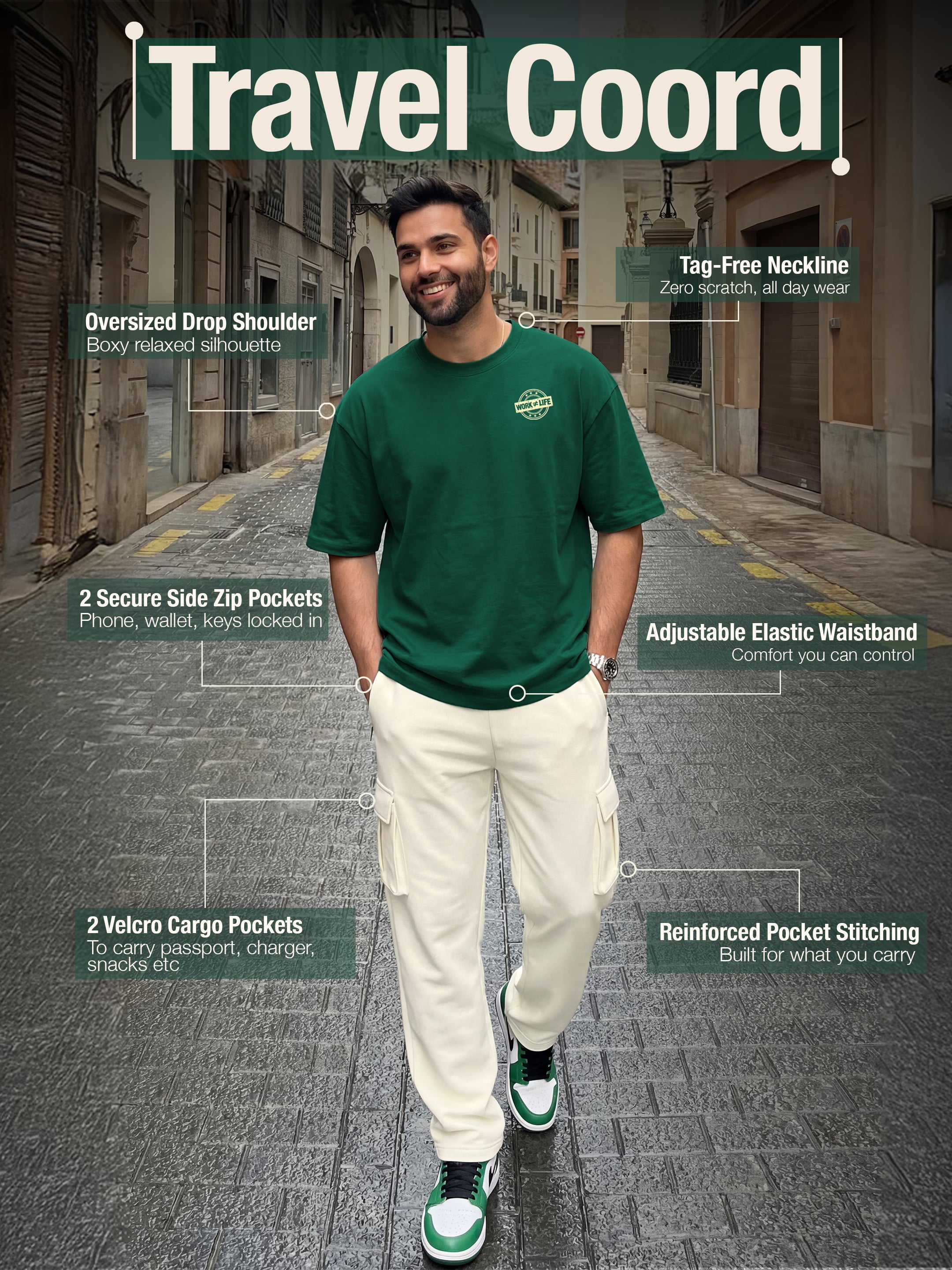 9-5 Cotton Men's 240 GSM AirEase Co-ord