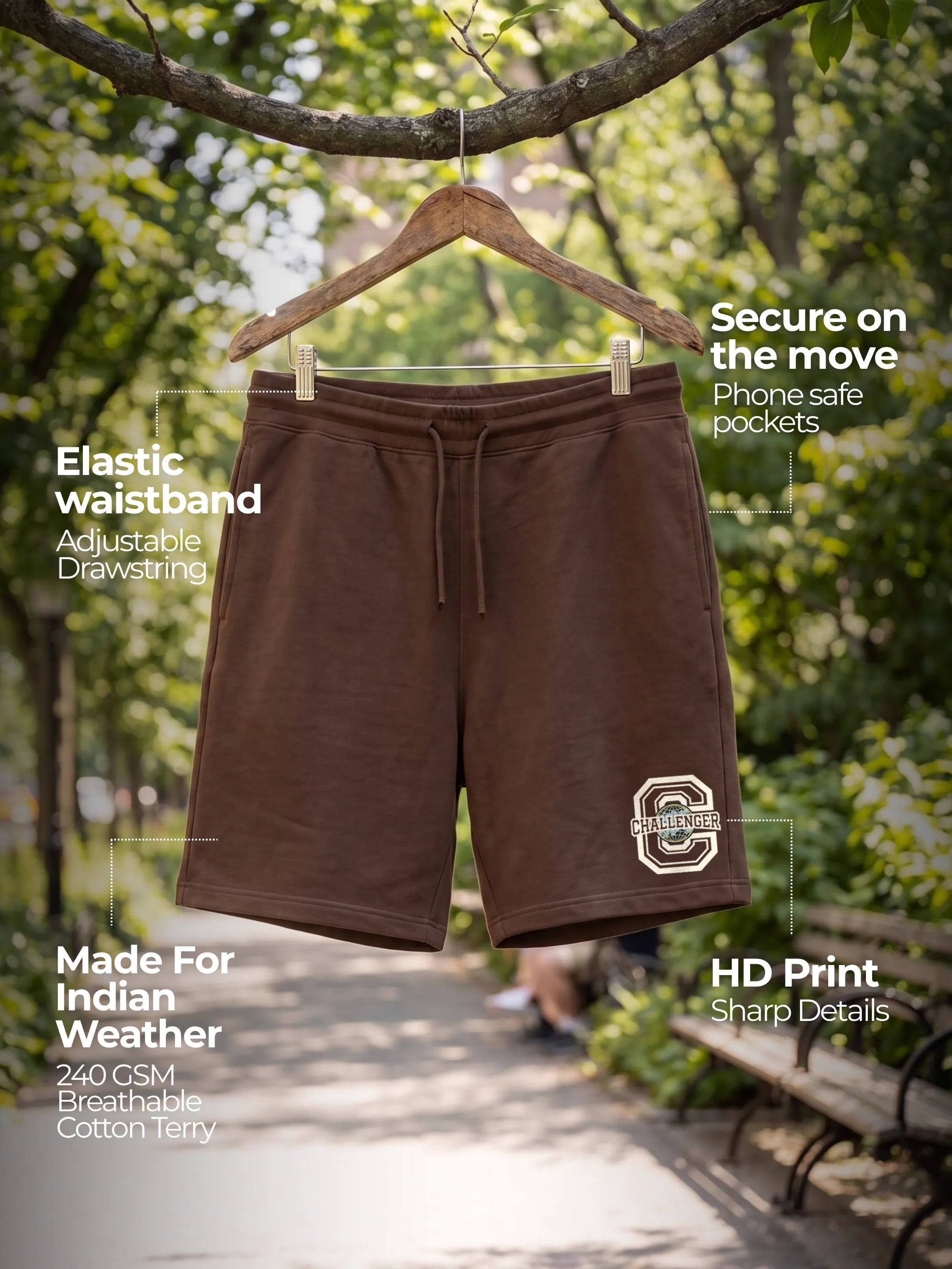 Challenger Cotton Mens Shorts