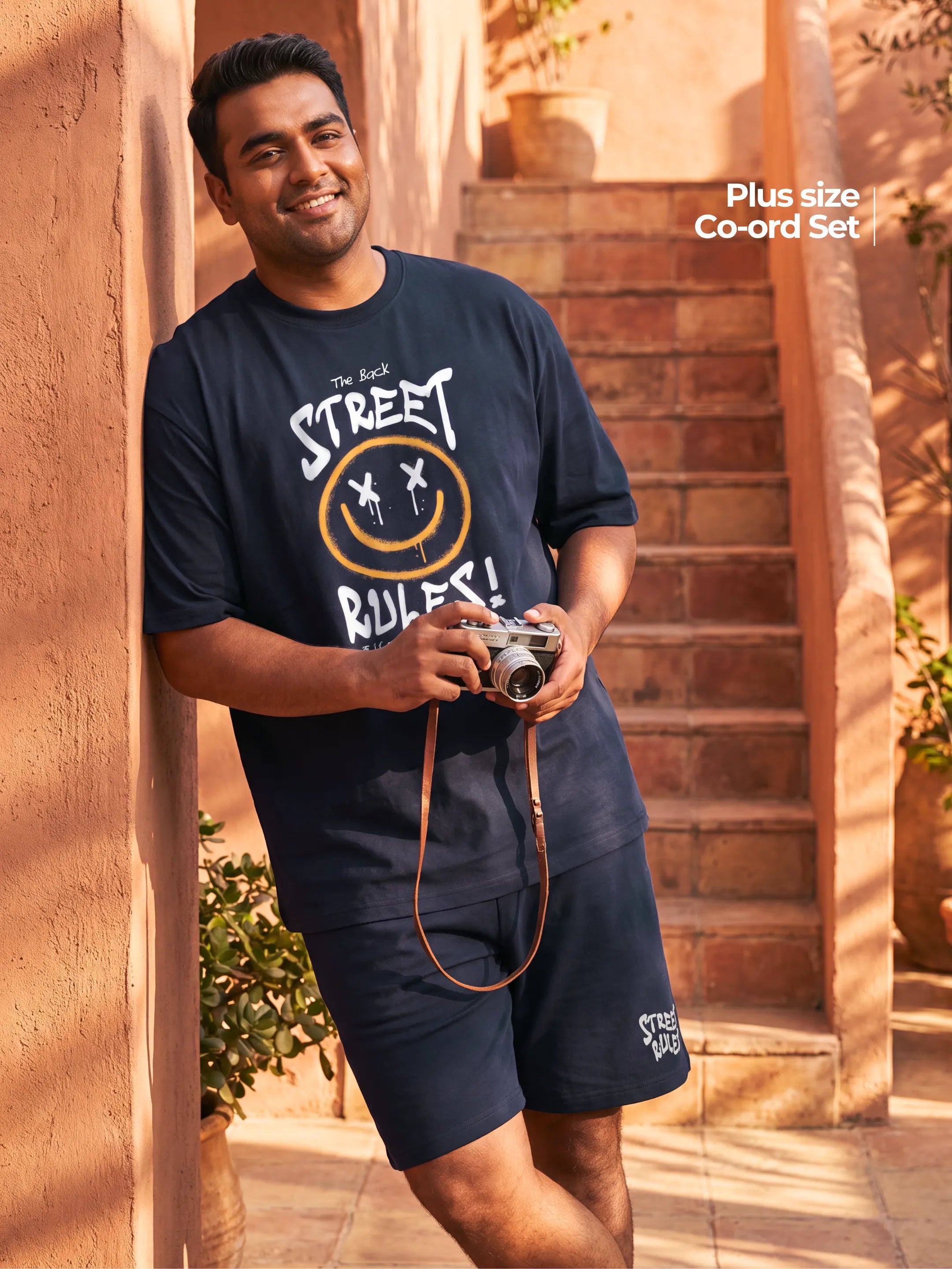 Street Rules Cotton Men's Oversized Coord Sets