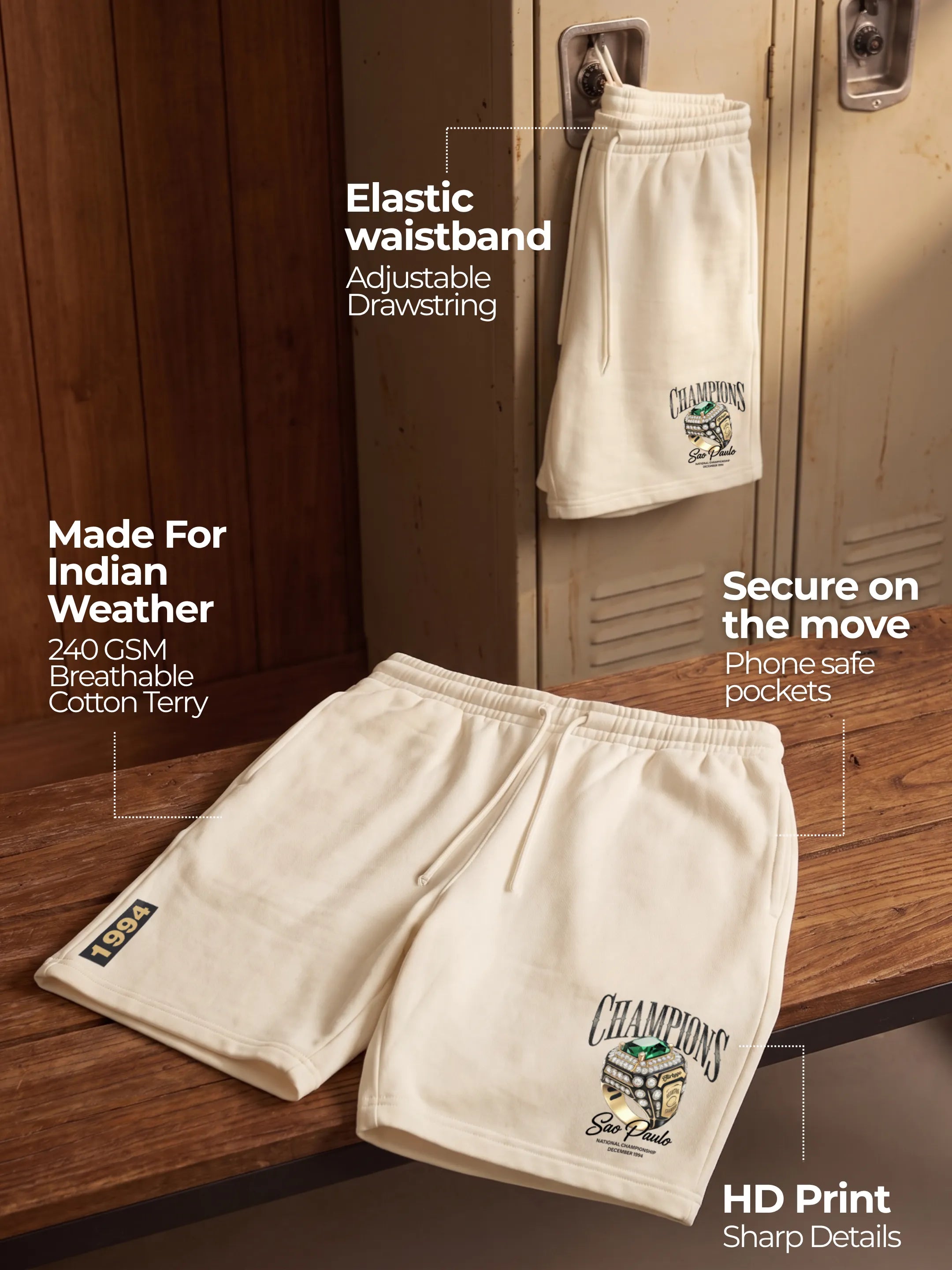 Champions Sao Paulo Cotton Mens Shorts