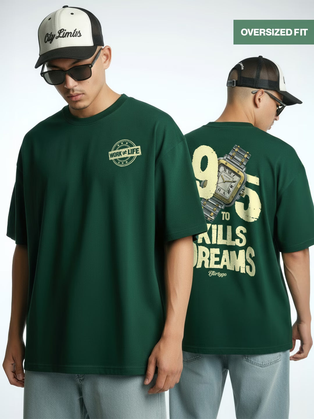 9 To 5 Kills Dreams Men's Oversized T-Shirt