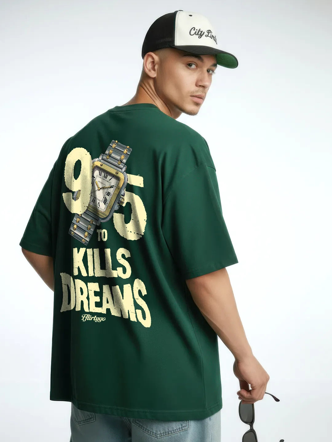 9 To 5 Kills Dreams Mens Oversized T-Shirt