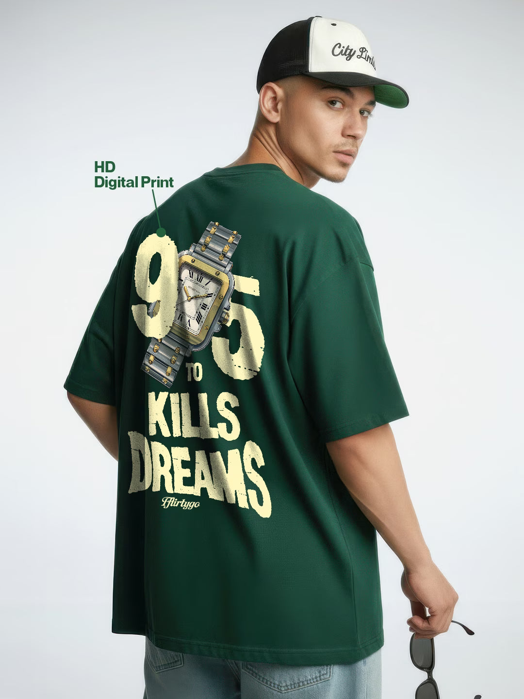 9 To 5 Kills Dreams Men's Oversized T-Shirt