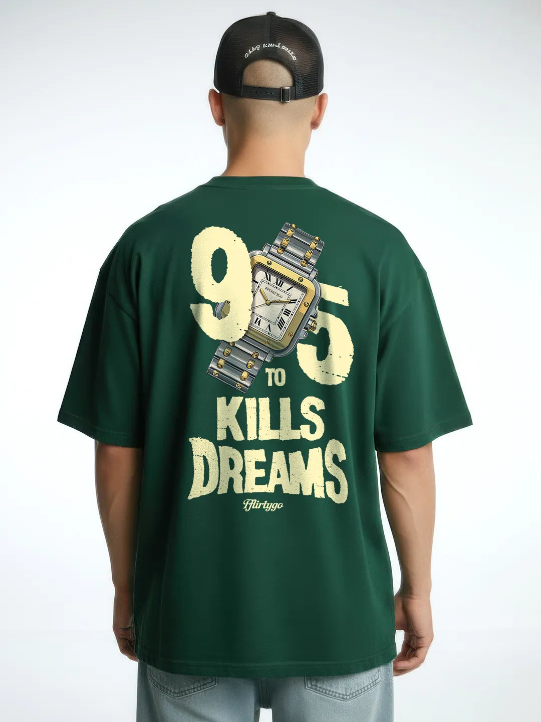 9 To 5 Kills Dreams Mens Oversized T-Shirt