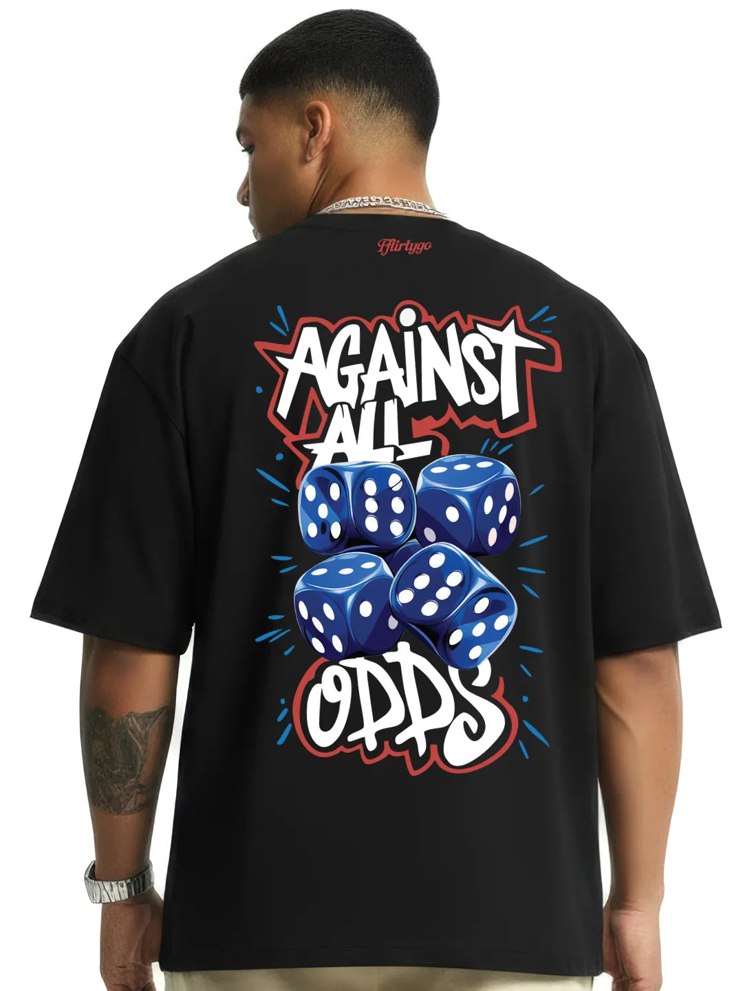 Against All Odds Mens Oversized T-Shirt