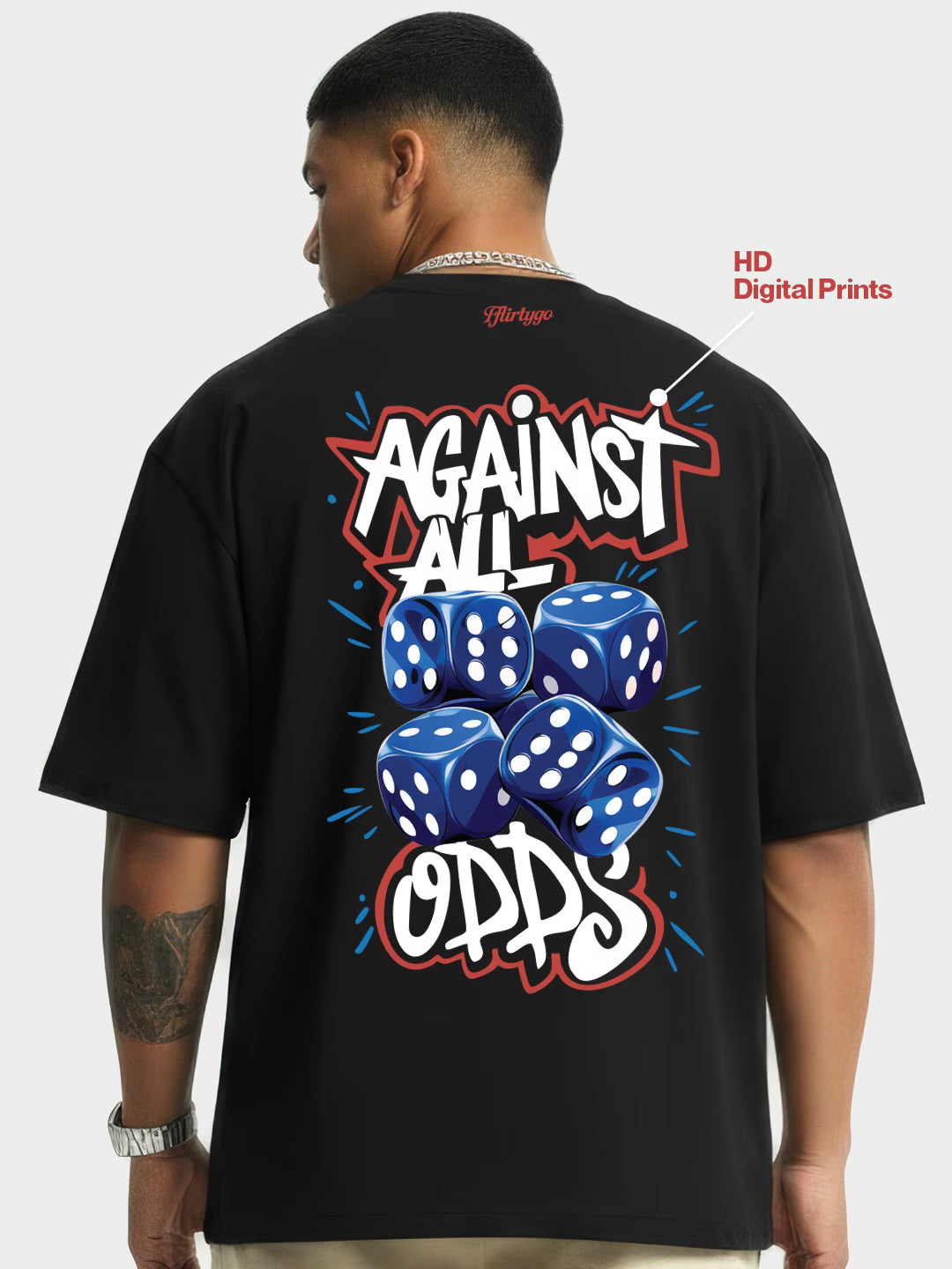 Against All Odds Men's Oversized T-Shirt