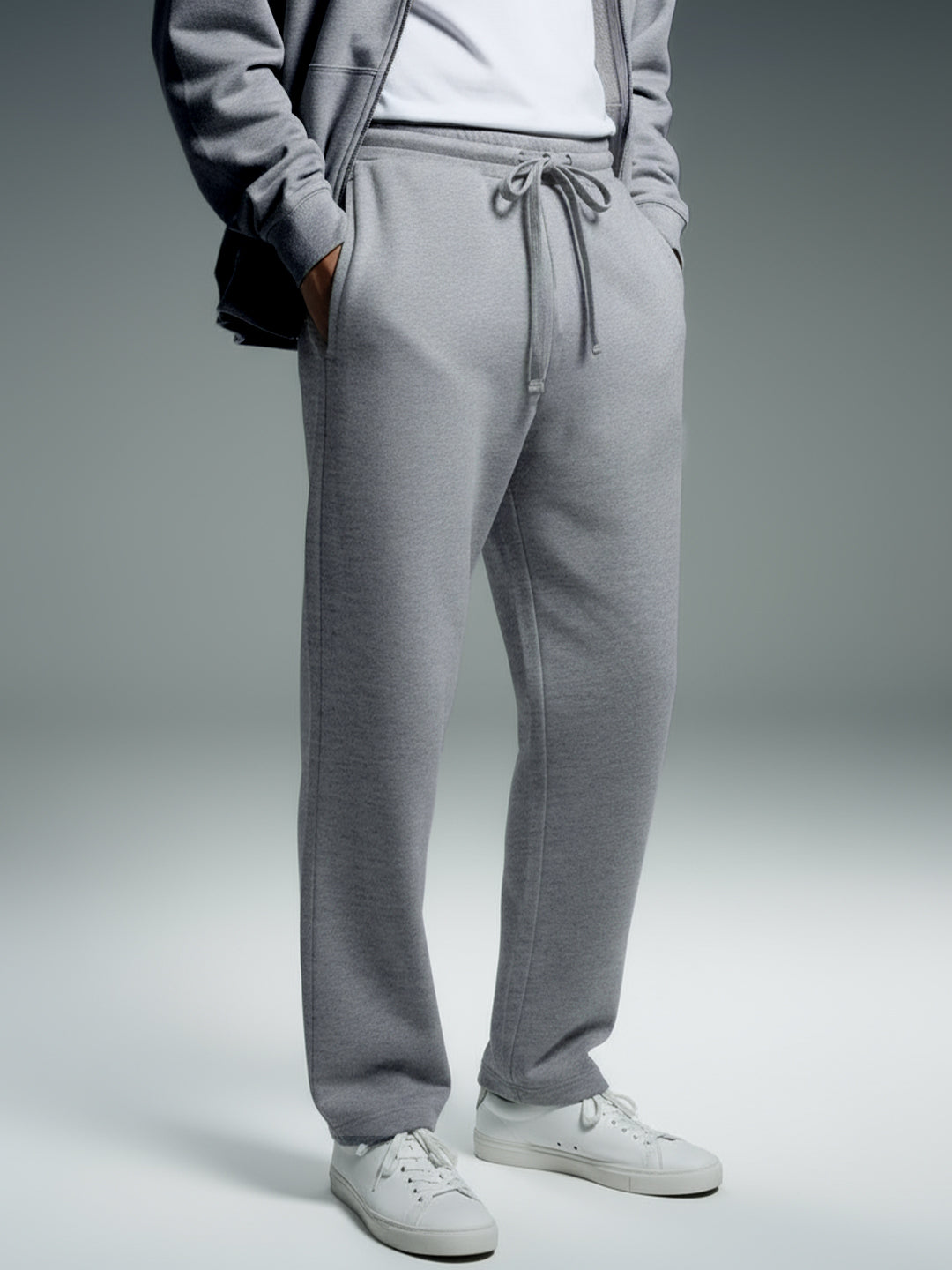 Grey Straight-Fit Joggers