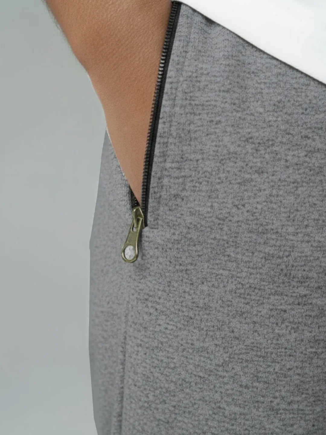 Grey Straight-Fit Joggers