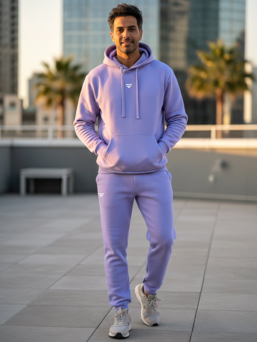 || LILAC THERMAL CO-ORD SET (HOODIE AND JOGGER COMBO) ||