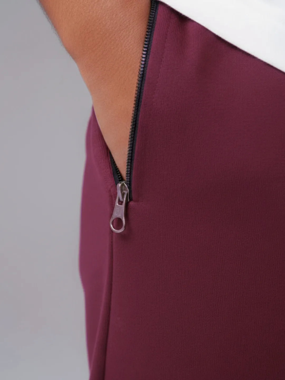 Deep Red Straight-Fit Joggers