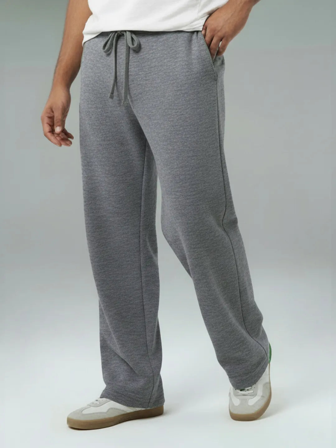 Grey Straight-Fit Joggers
